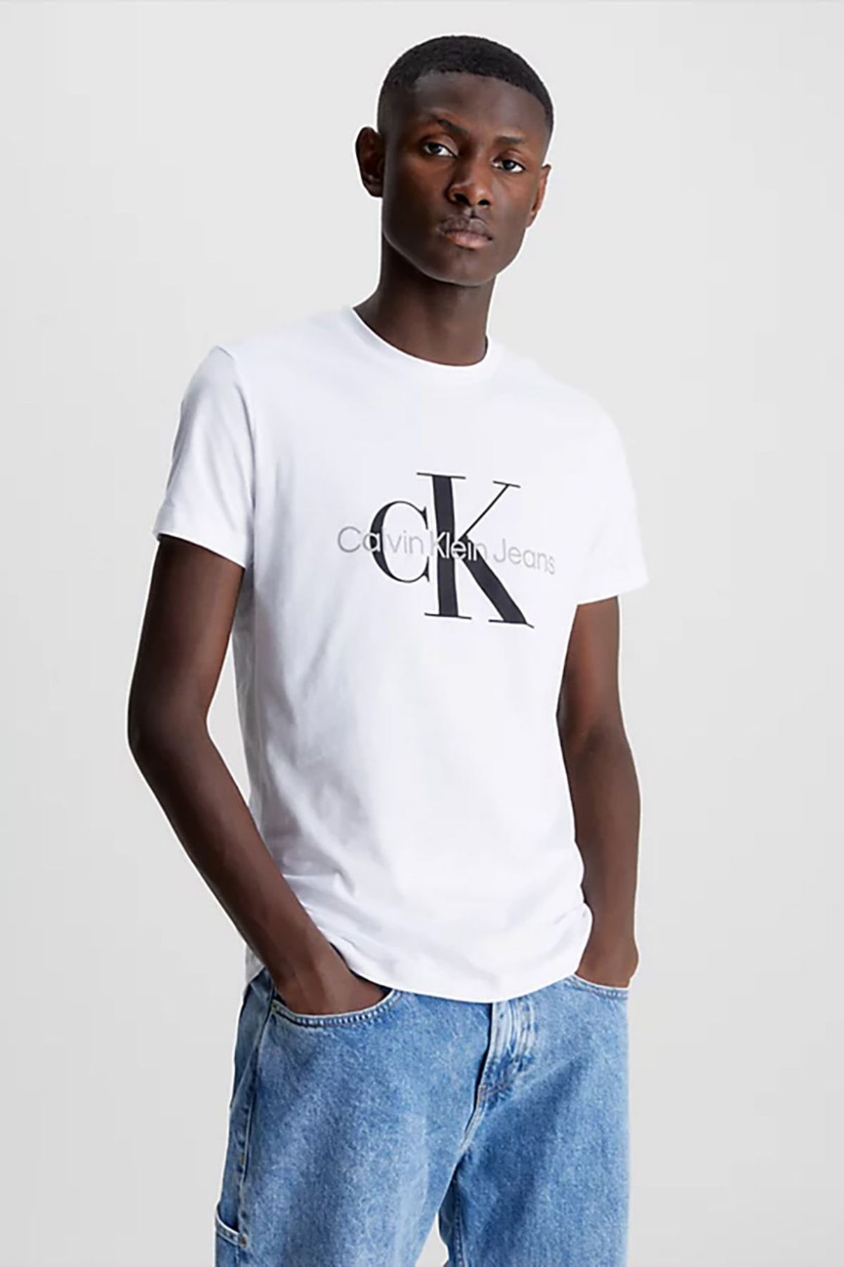 Calvin Klein Weißes T-Shirt für Herren - Trendyol
