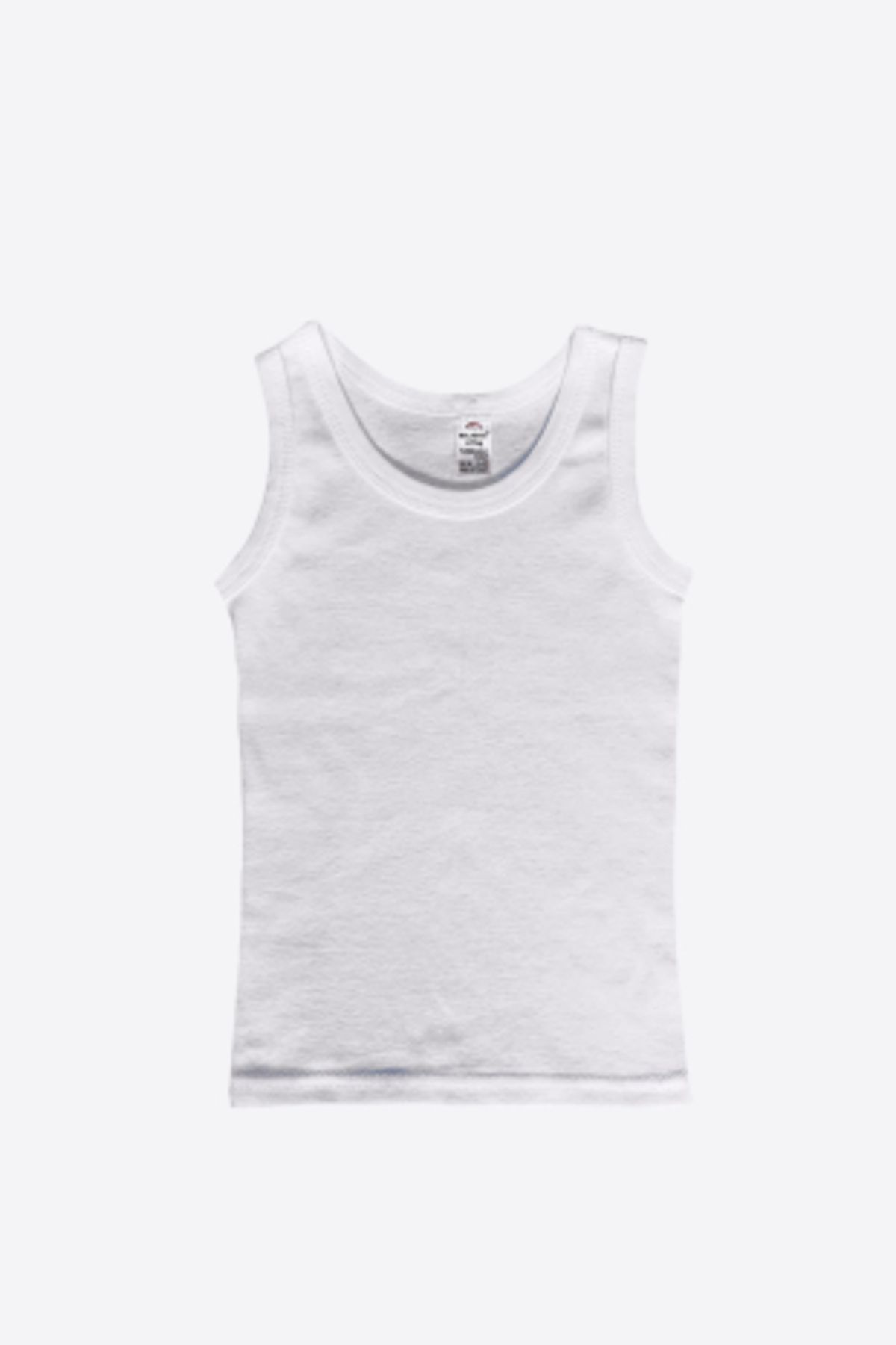 Malabadi-Boy's White 6 Pack 100% Cotton Rib Tank Top 90201-E 1