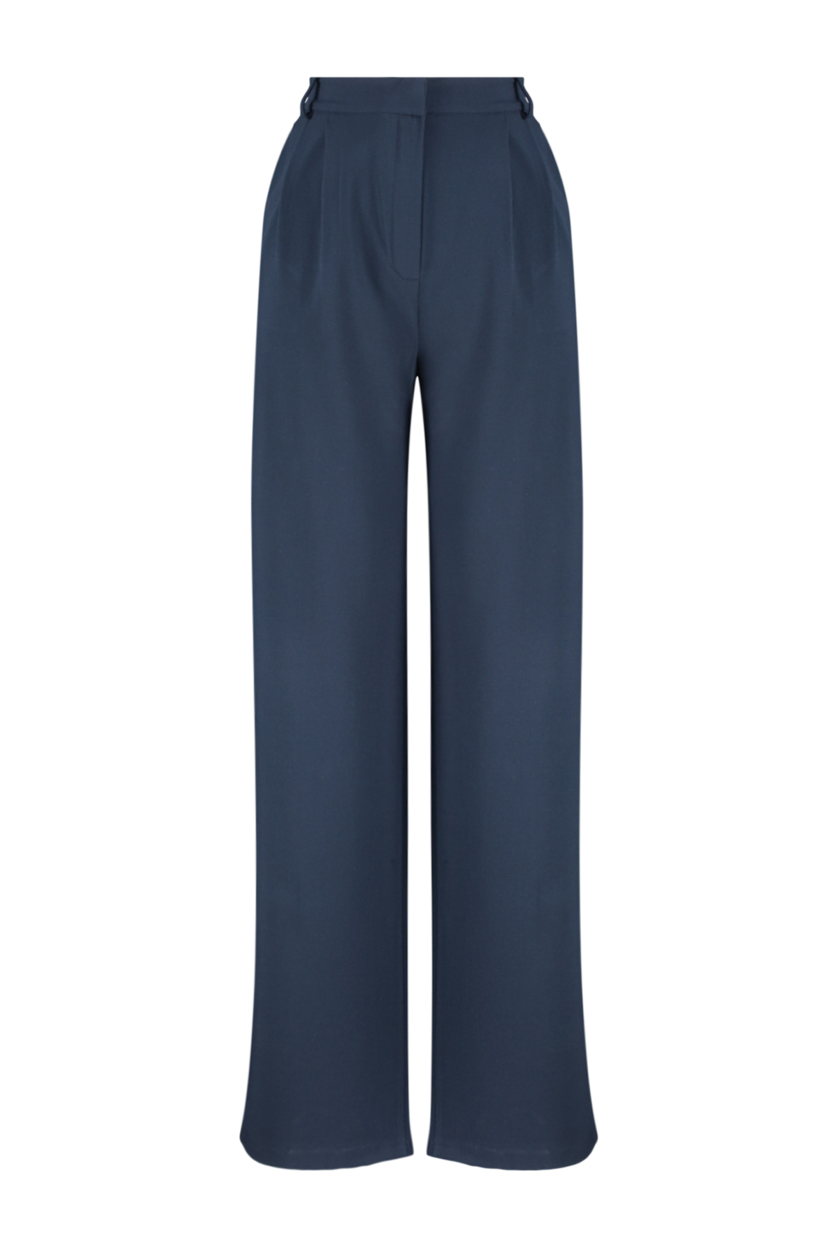 Trendyolmilla  Lacivert Bol Paça Dokuma Pantolon TPRAW23PL00016 - Görsel 7