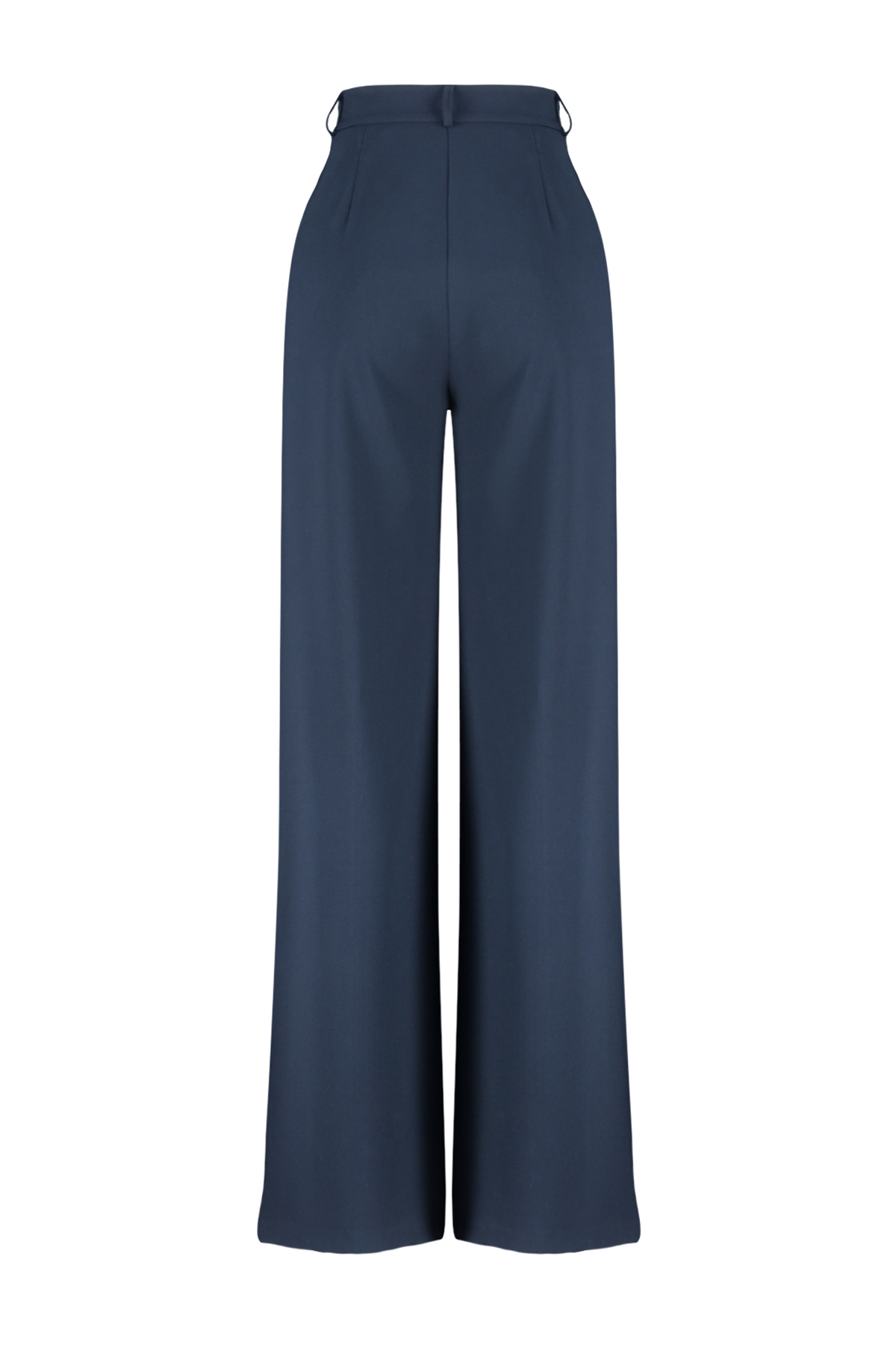 Trendyolmilla  Lacivert Bol Paça Dokuma Pantolon TPRAW23PL00016 - Görsel 8