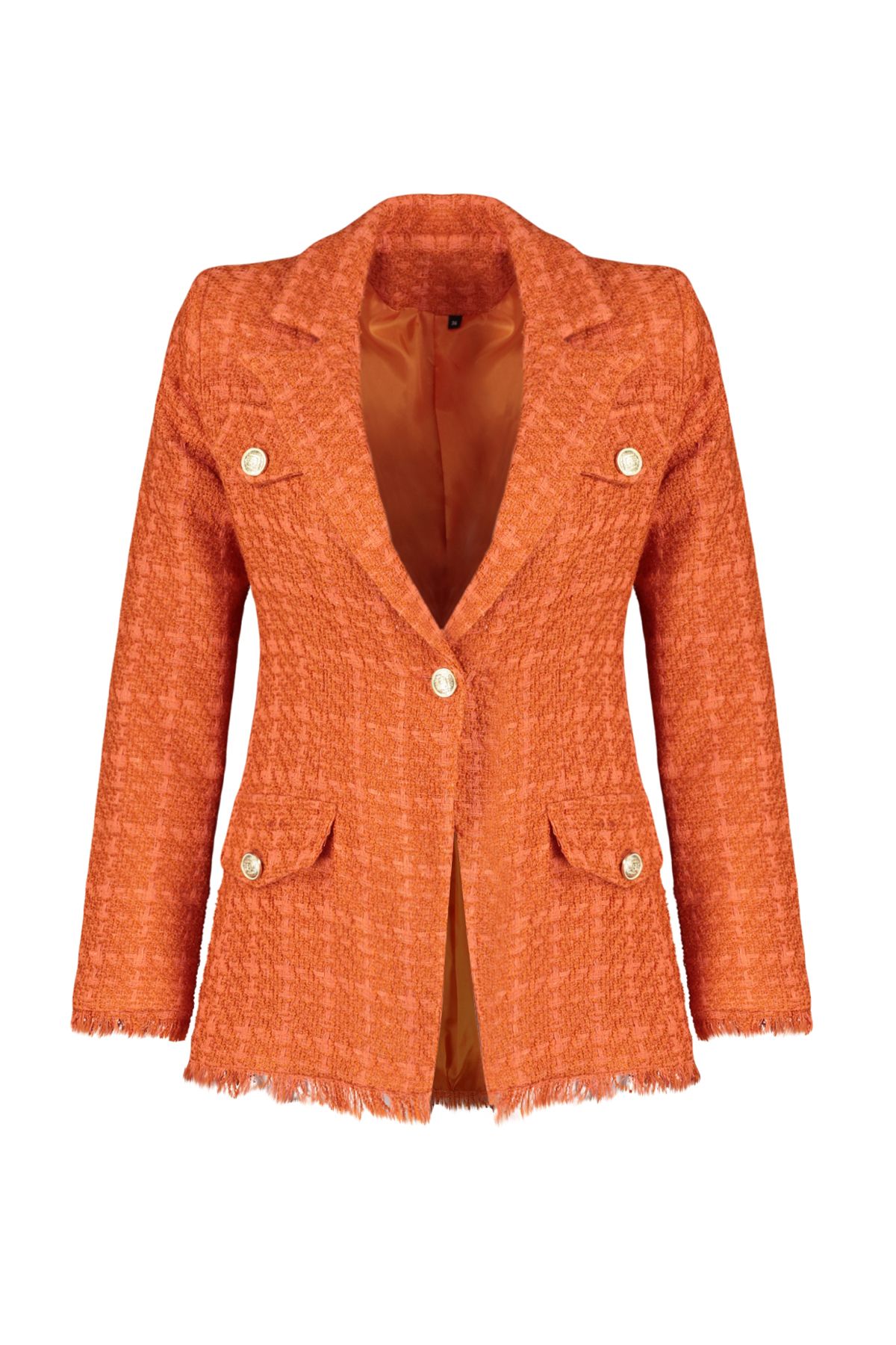 Orange hotsell tweed blazer