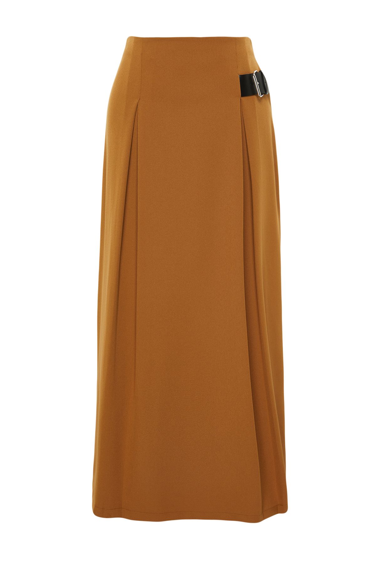Trendyol Modest-Hnědá tkaná sukně TCTAW24EE00014 7