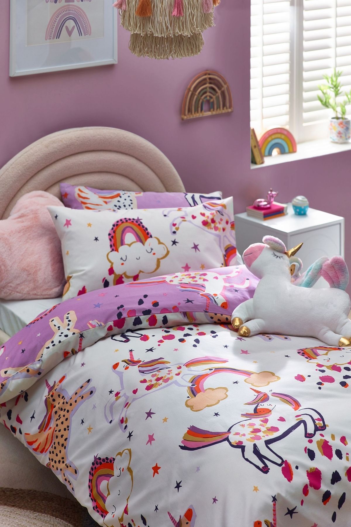 Next Baby-Cotton Lilac Unicorn Patterned Bedding Set 1