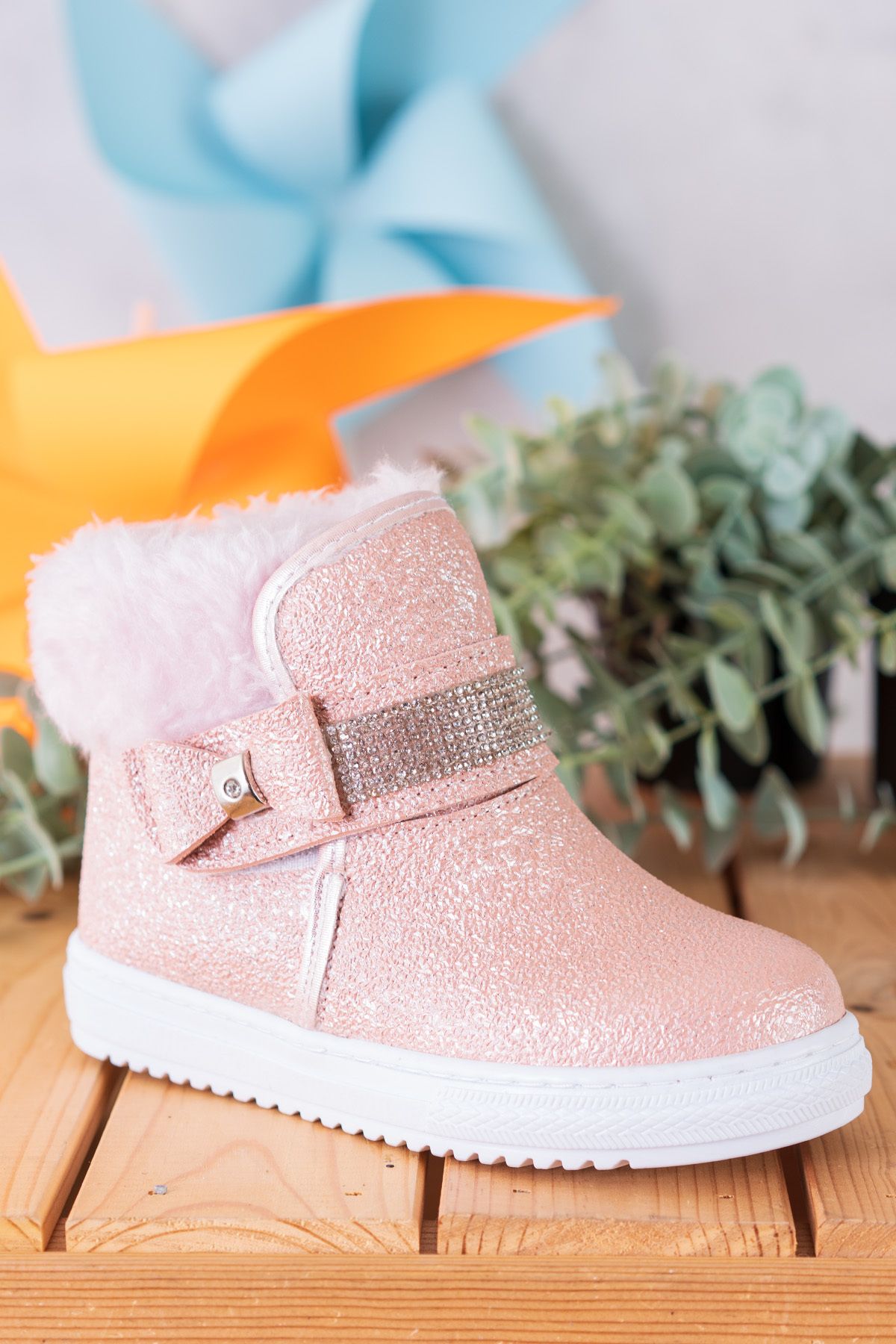 P NGU Pink P ngu Brand Anatomical Faux Fur Faux Leather Boots