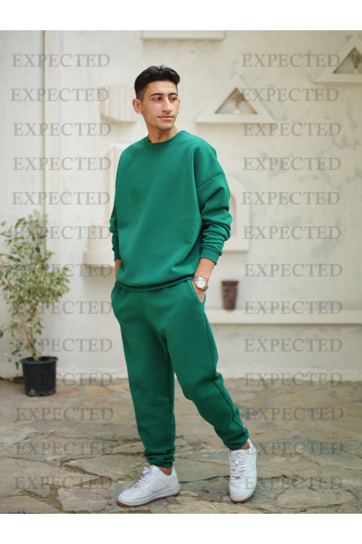 Mens green cheap tracksuit set