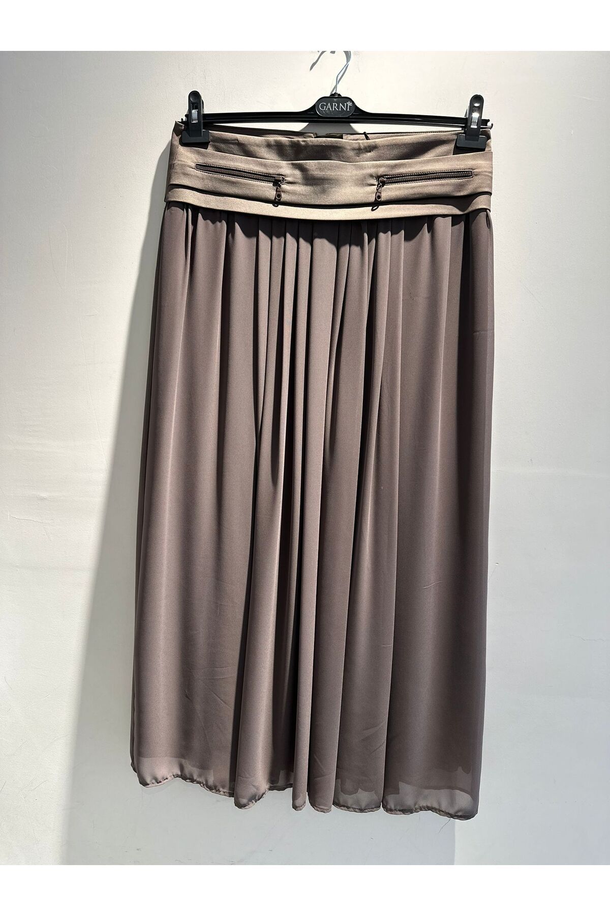 Chiffon skirt on sale zipper