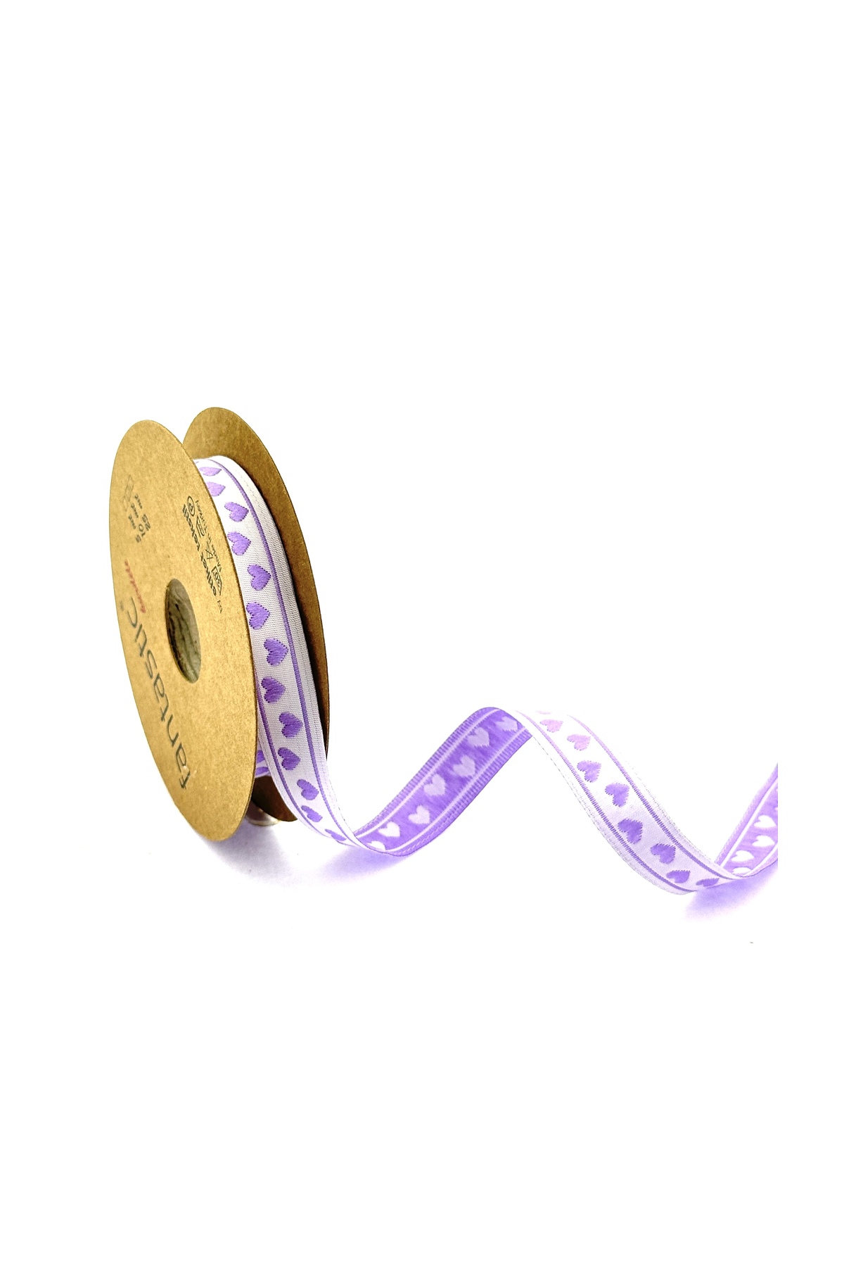 HEART PATTERNED WOVEN RIBBON (11mm WIDTH - 10mt LENGTH)