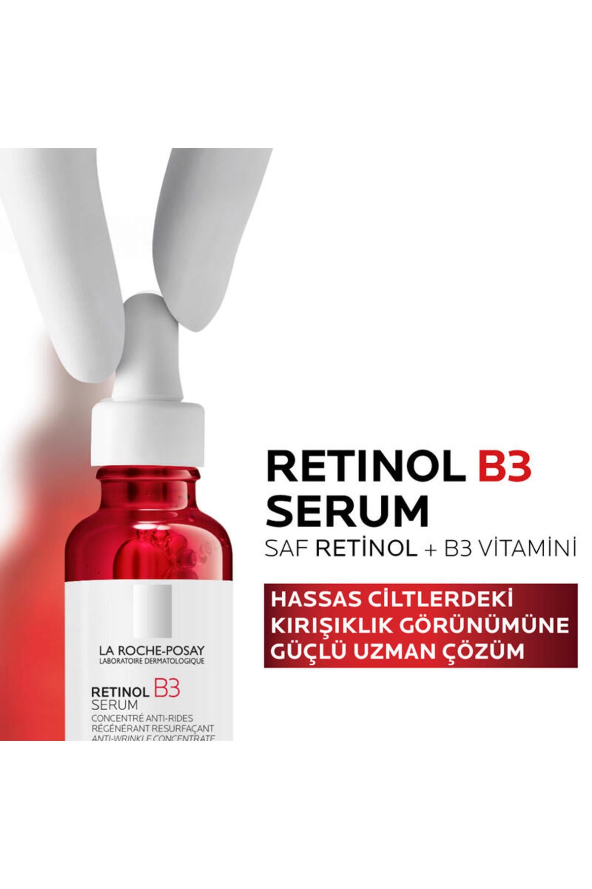 سرم یکسان کننده تن ضد پیری فاین لاین با ویتامین رتینول-B3 30 میلی لیتر La Roche Posay