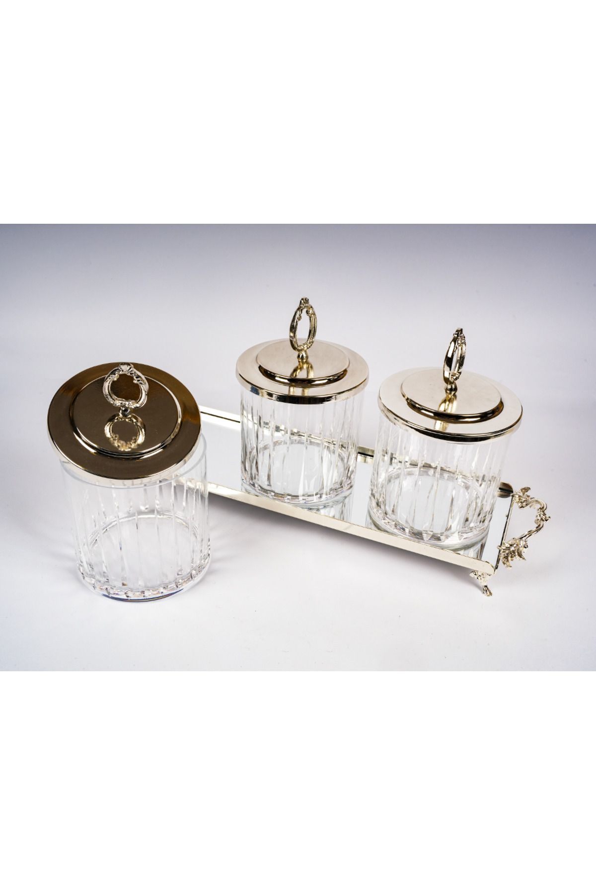 Pars-Spice Set with 3-Piece Stylish Design that You Can Use in Many Catecories with Silver Tray 6
