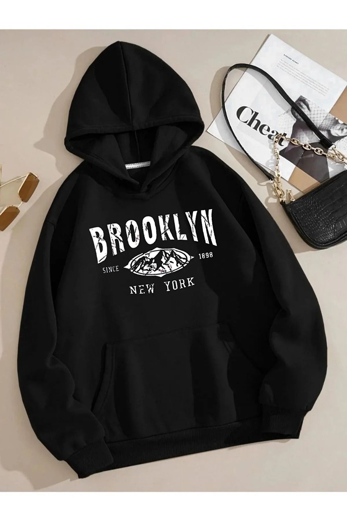Black brooklyn 2025 hoodie