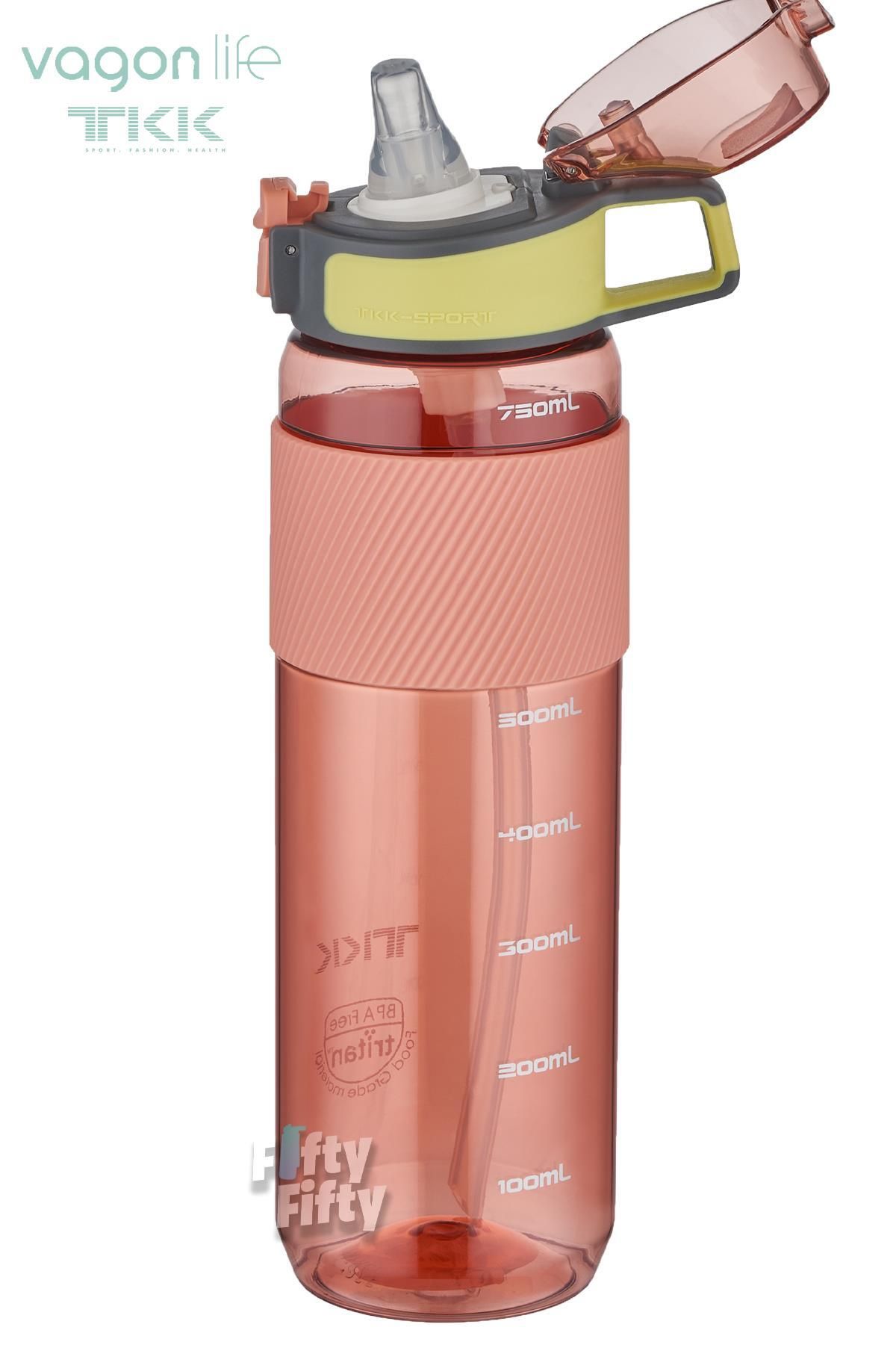 Vagonlife-TKK 800 ML Thick Non-Bite Straw Bpa-Free Tritan Water Flask with Carrying Handle FFTKK1003-800ML 2