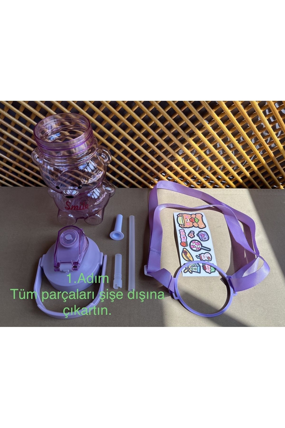 2B Bazaar-قارورة مع دمية دب 1000 مل، ماء، قارورة مشروبات، زجاجة مياه، مدرسة، مكتب، سفر، خالية من مادة BPA 6