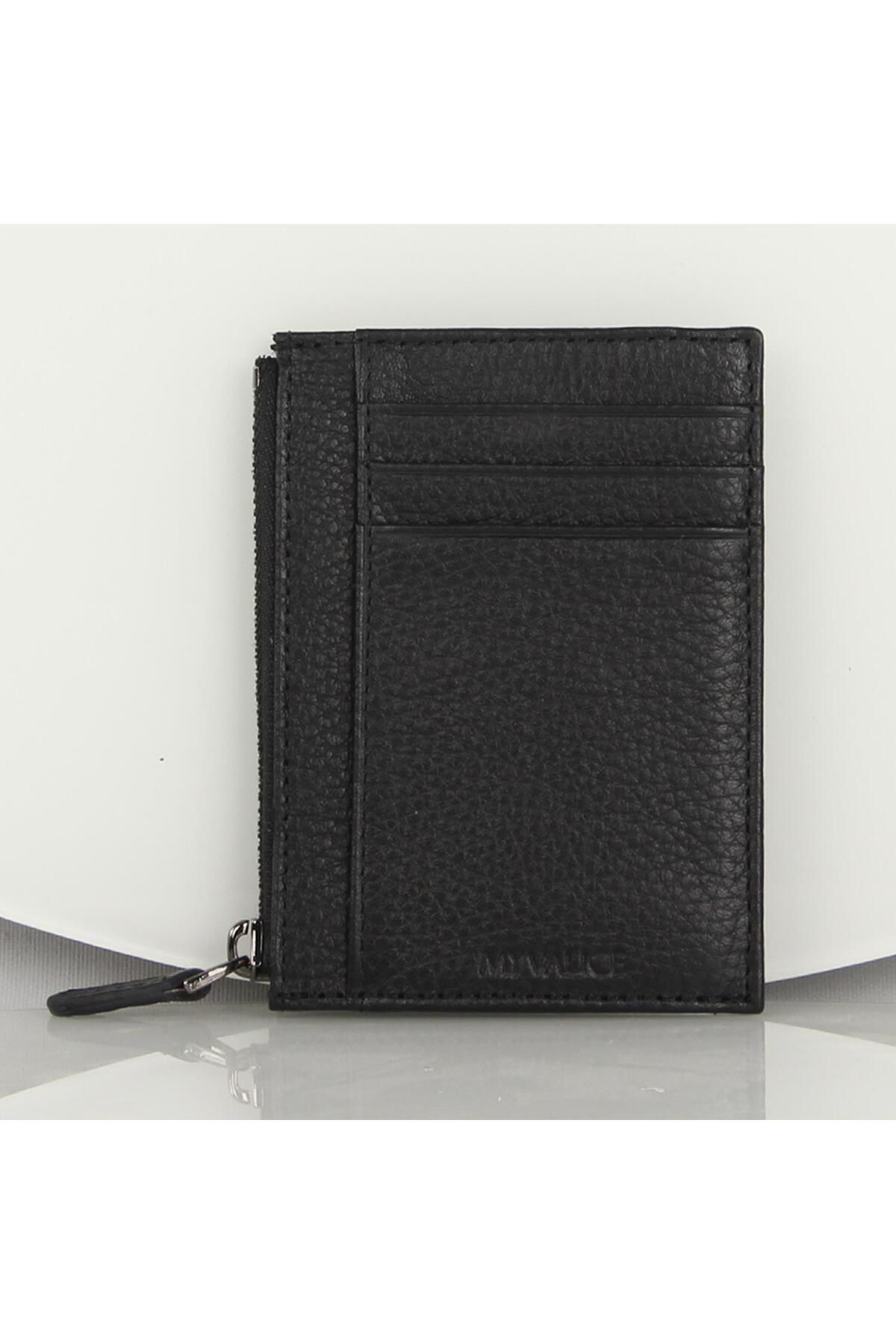 My Valice-Unisex Genuine Leather Wallet and Card Holder 1823 Black 3