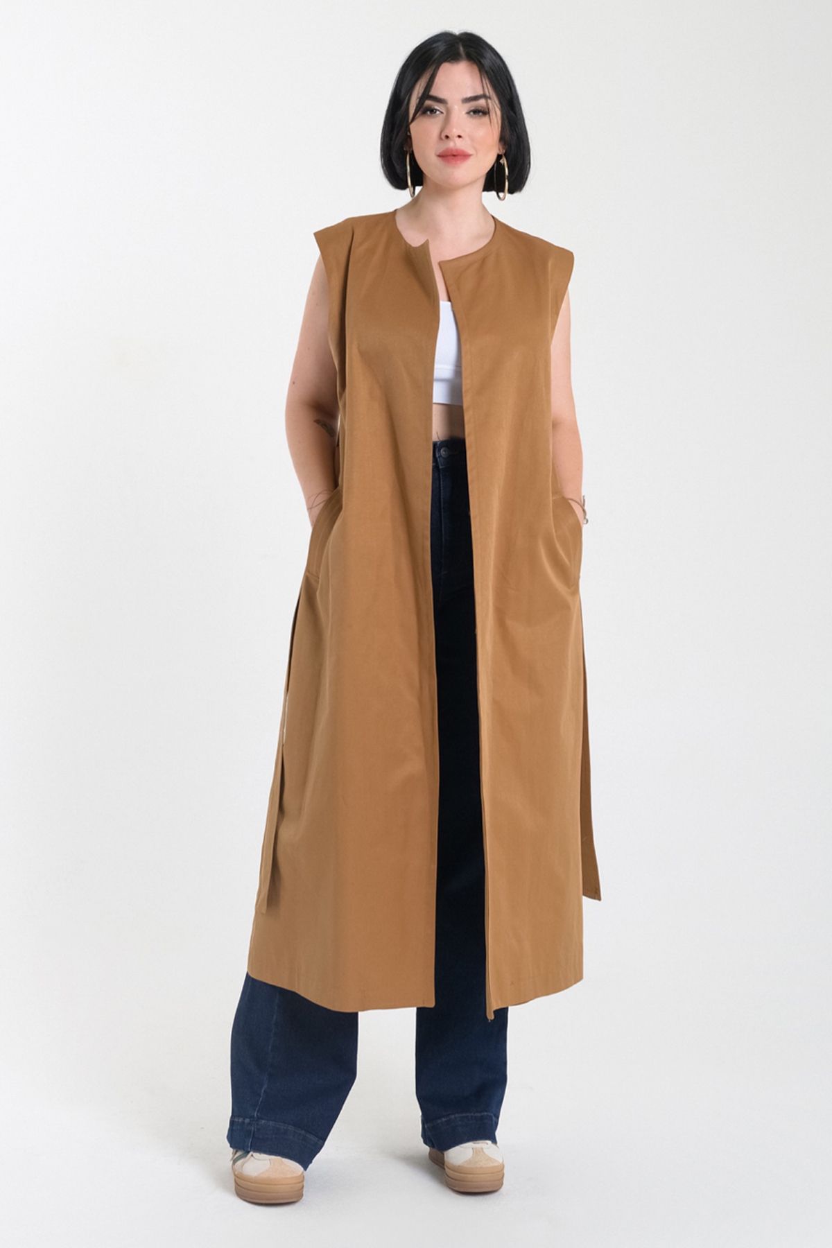 SADE-Design three different-use coffee Trench Coat 3