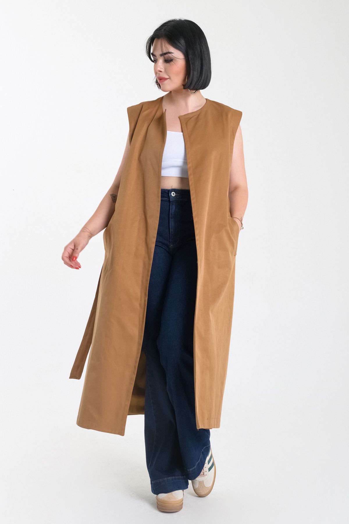 SADE-Design three different-use coffee Trench Coat 2