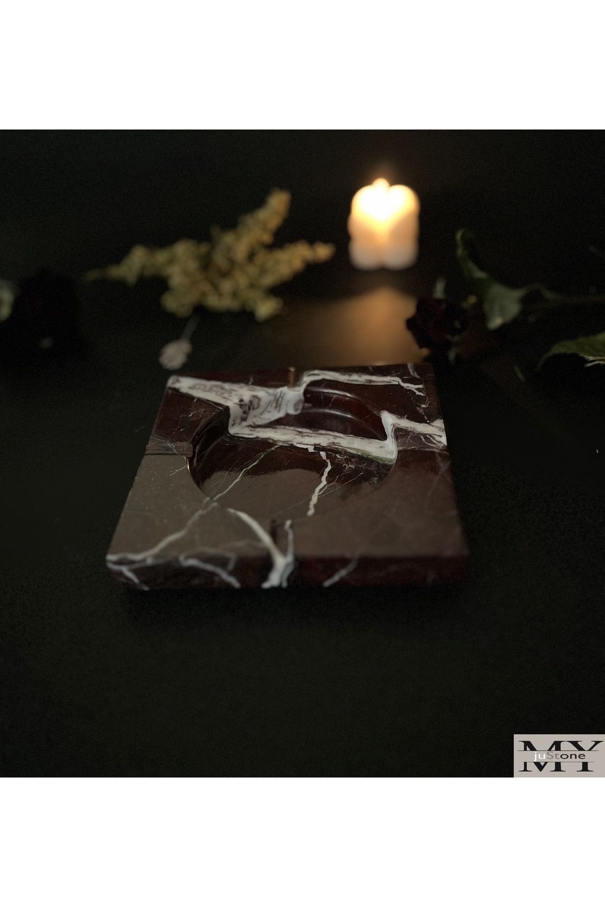 juStone-Cherry Marble Ashtray & Ash Tray 3