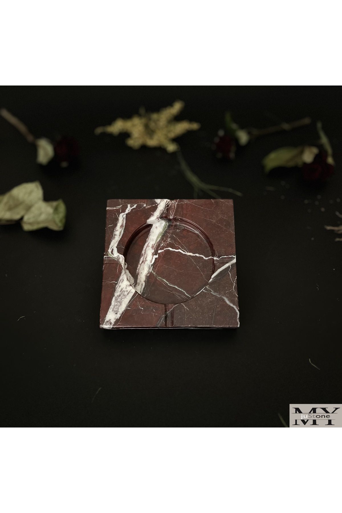juStone-Cherry Marble Ashtray & Ash Tray 4