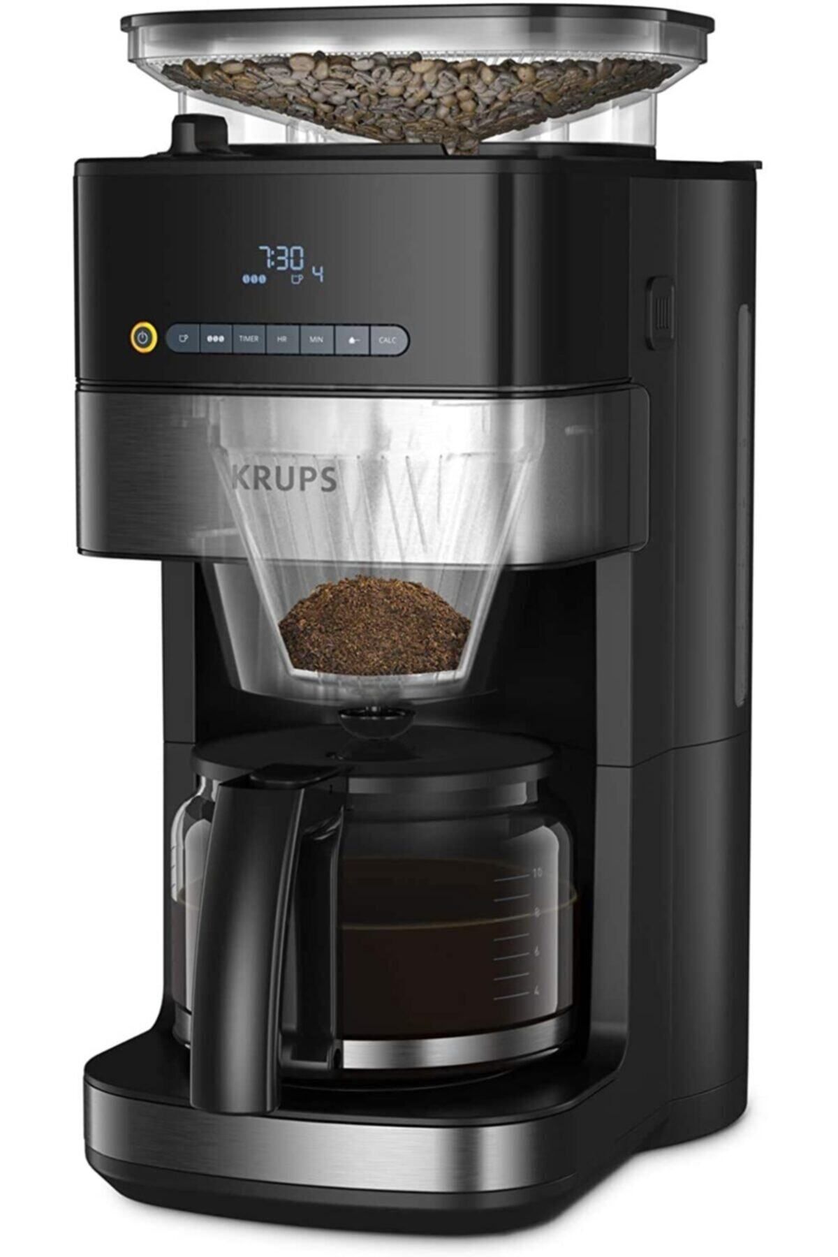 Krups-Km8328 Model Grind Flavored Filter Coffee Machine with 180g Core Pot and 15 Cup Capacity 5