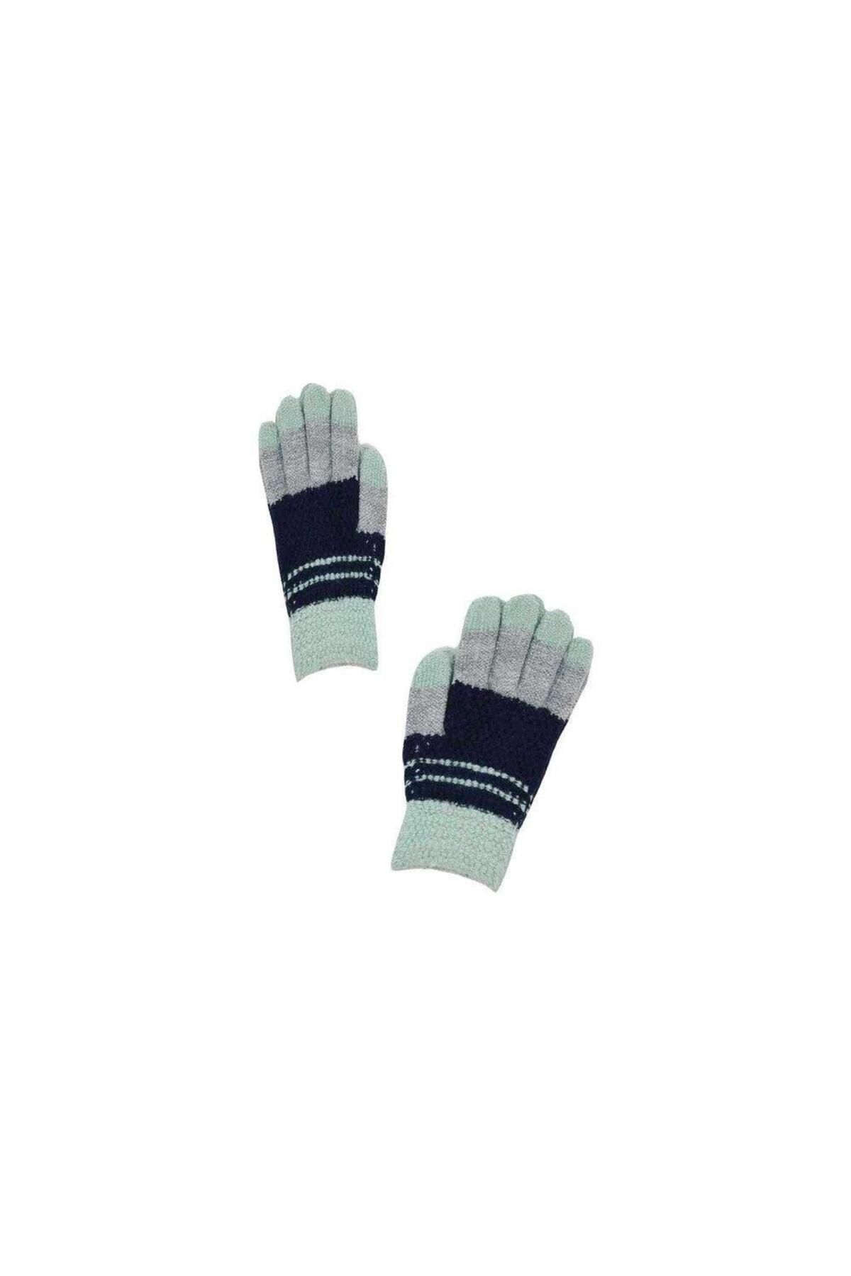 Grey knit 2025 gloves