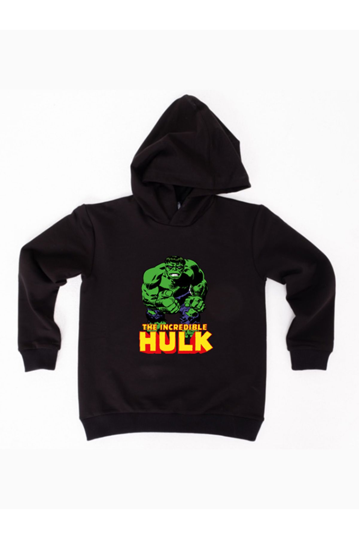 Hulk printed hooded cotton fabric children s sweatshirt Trendyol