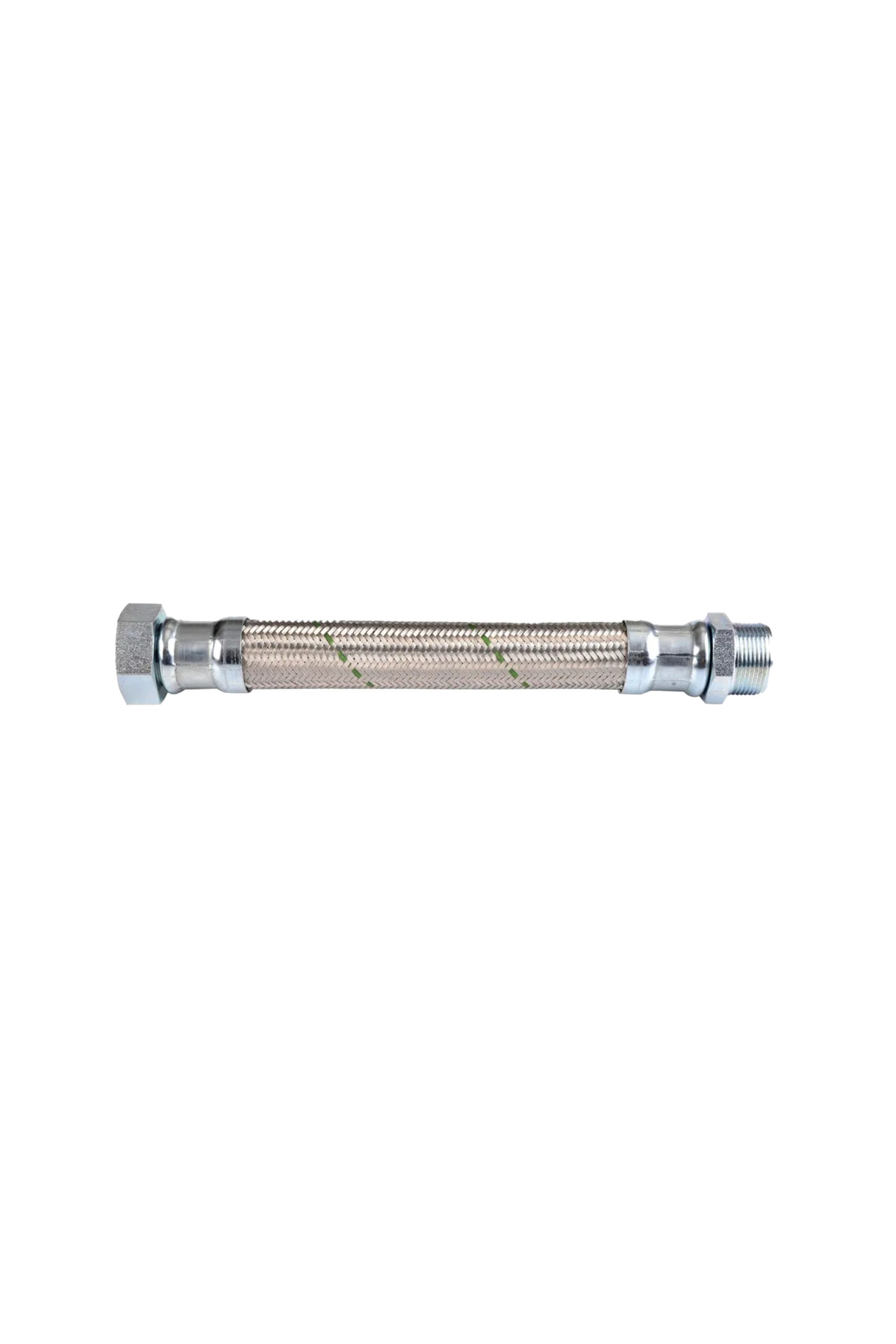 1" 10 bar Paslanmaz Örgülü Hidrofor Hortumu Düz Flex Hortum (Rakor & Nipel) 50 Cm