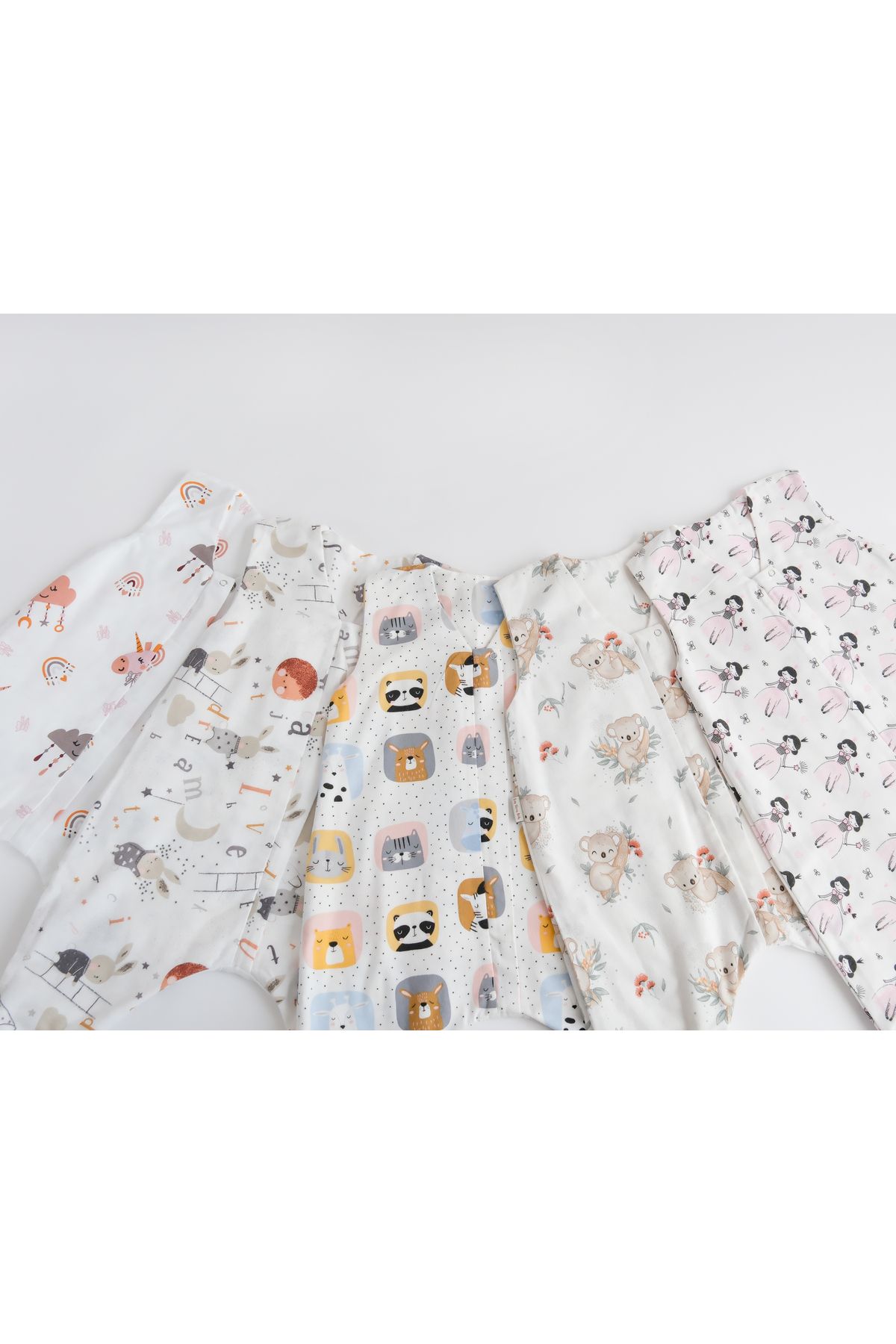 Organik Pamuk Pazen Kışlık Uyku Tulumu, Unicorn Desenli Çocuk Ve Bebek Tulumu
