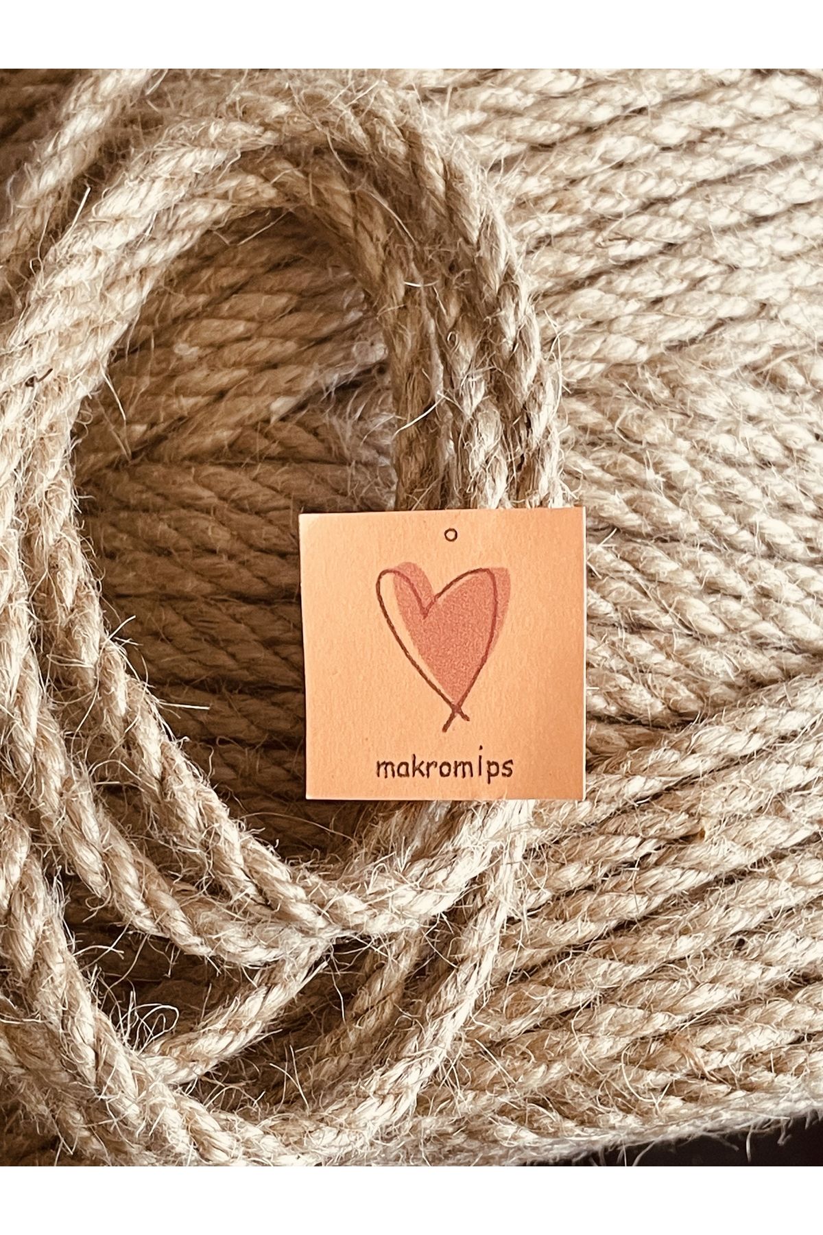 Makromİps-JUT ROPE STRING 4 mm 1KYLO RAW Twisted NATURAL CARNAP HOBBY STRING STRING 2