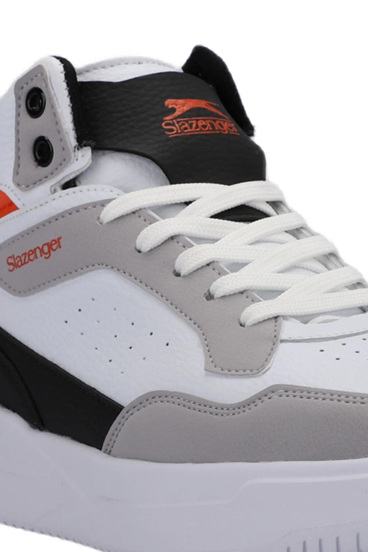 کفش اسنیکر اسلازنگر مردانه پارچه سفید  راسته      اسپرت | Slazenger SA23LE008-005 TR - تصویر 4