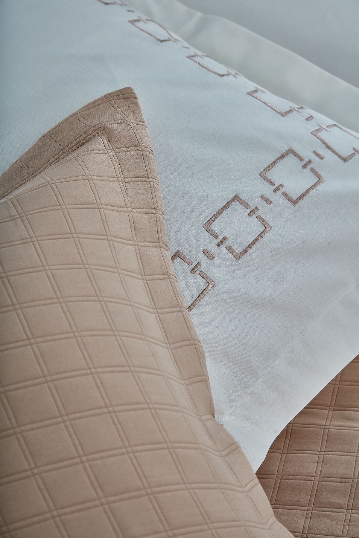 Evlen Home Collection %100 Pamuk Nakışlı Danilo Nevresim ' Li Pike Yatak Örtüsü Çeyiz Seti Otel (9 PARÇA) Krem/ Bej 4
