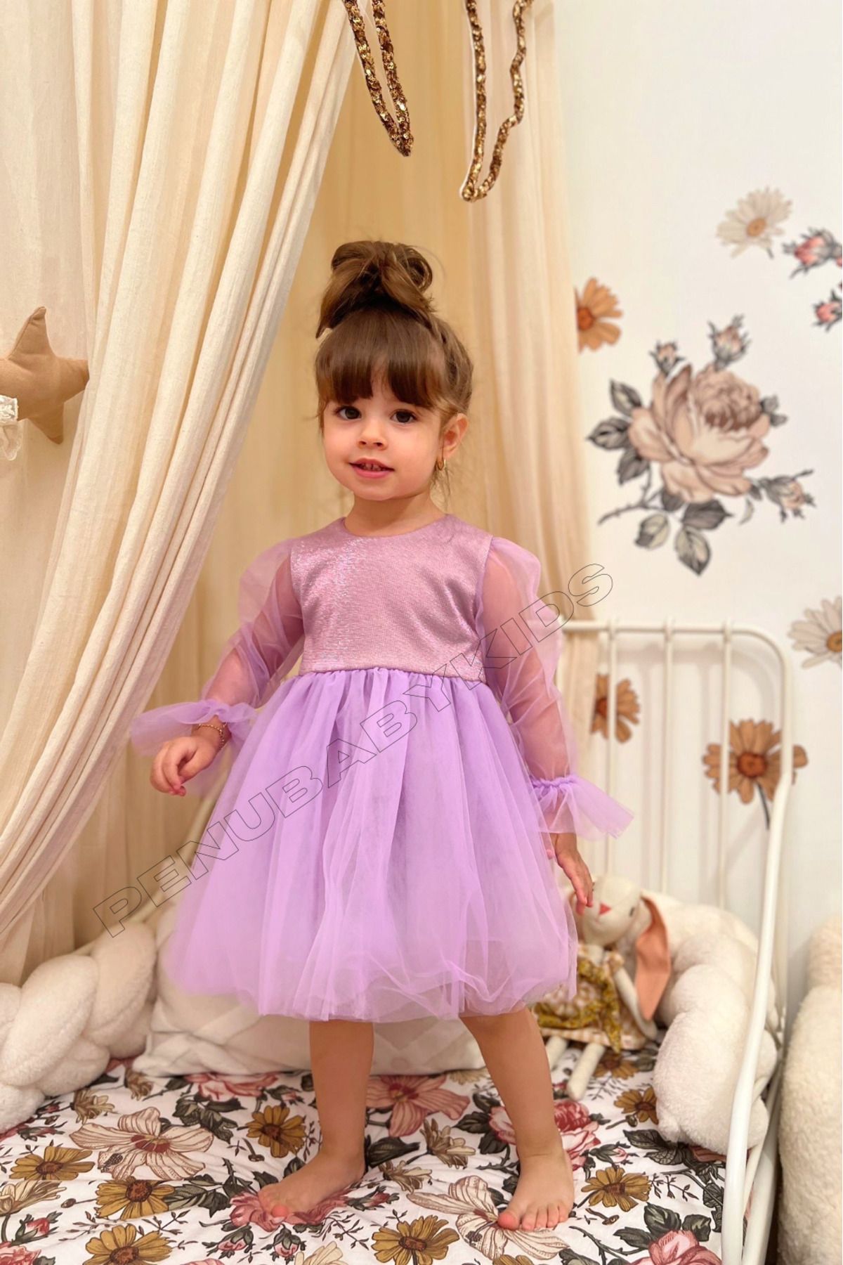 Baby girl dress outlet with tulle skirt