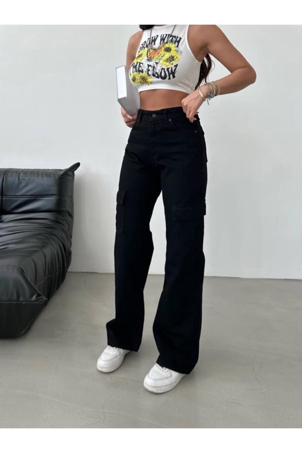 Six pocket cargo pants black new arrivals
