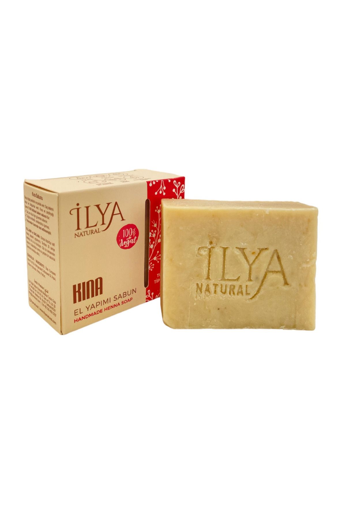 صابون حنا هاتای 100% صابون دست ساز طبیعی مو و بدن 100 گرم İLYA Natural