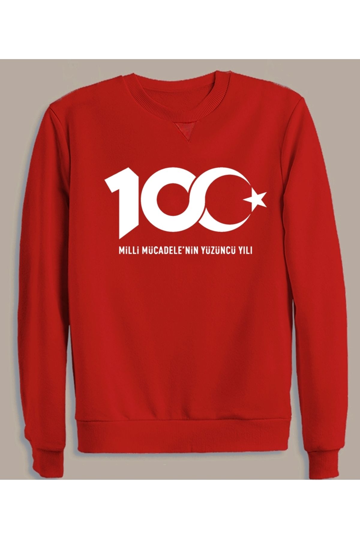 Efendioğlu Design Kırmızı 100.yıl Türkiye Logo Baskılı Erkek Pamuklu  Sweatshirt 29 Ekim Fiyatı, Yorumları - Trendyol