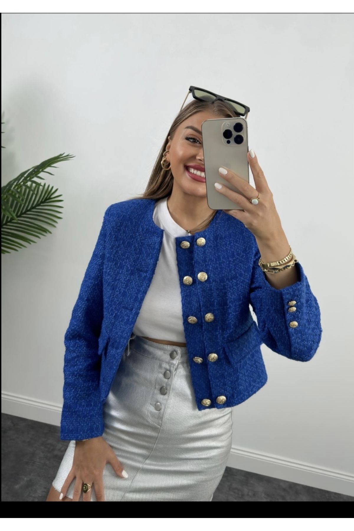 Short tweed shop jacket womens