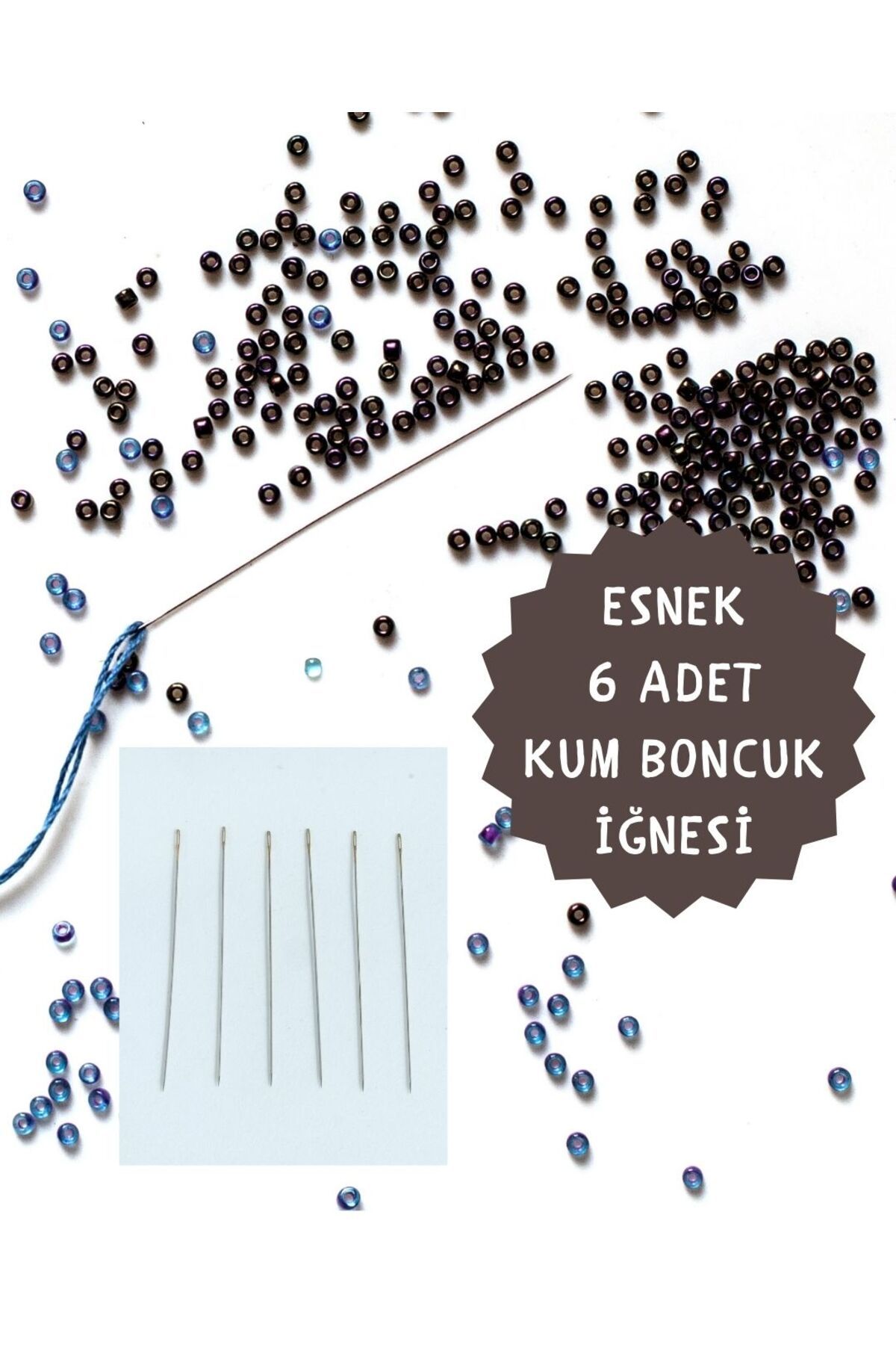 16 Numara 6 Adet Miyuki Peyote, Tuğla Tekniği Ve Tezgah Için Esnek Yumuşak Iğne Kum Boncuk Iğnesi