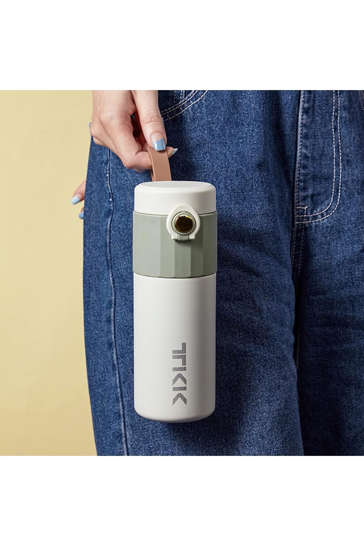 ماگ سبز TKK 450ml فولاد ضد زنگ قفل قابل لیوان قهوه Vagonlife