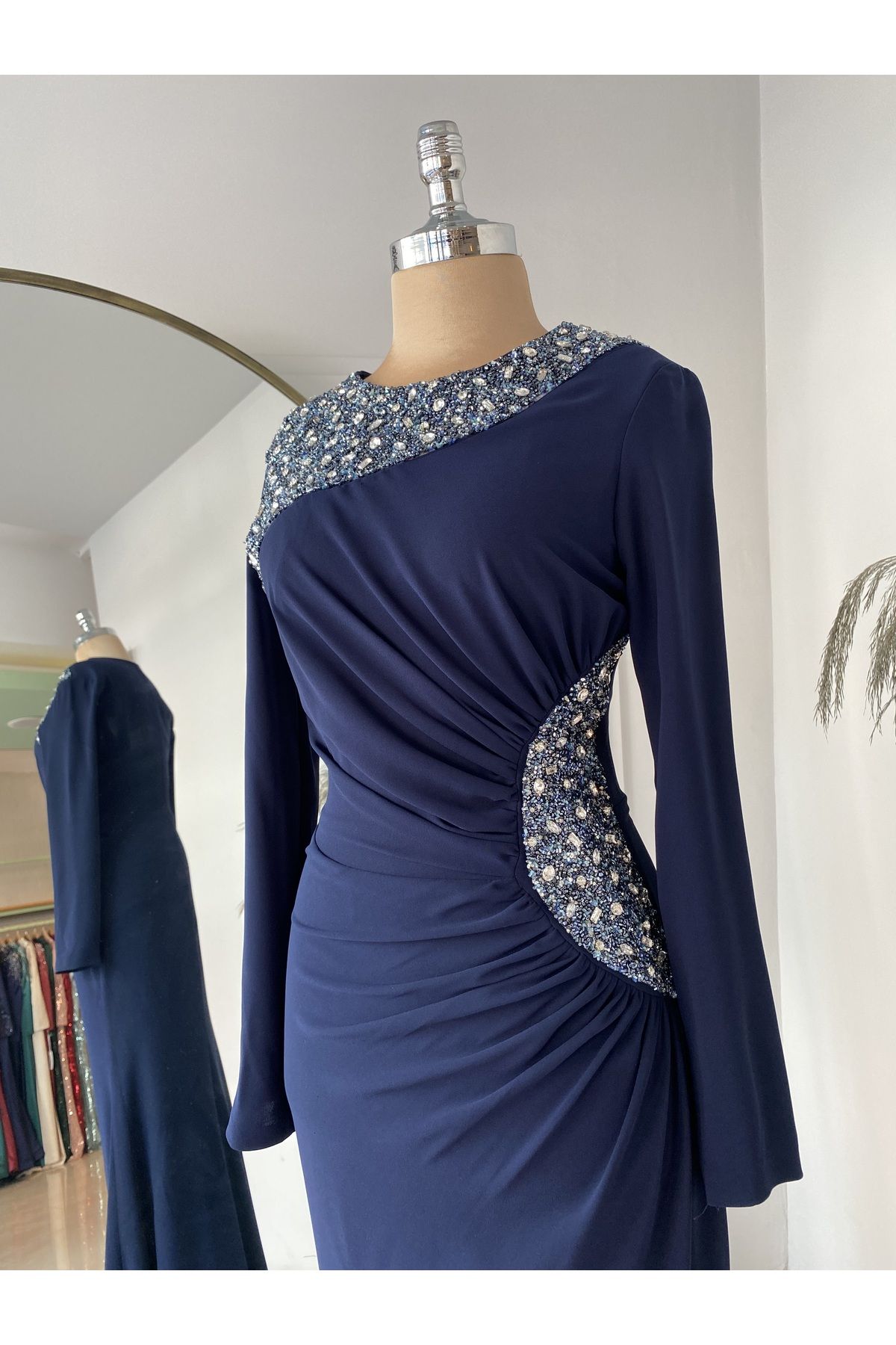 Dark top navy dress