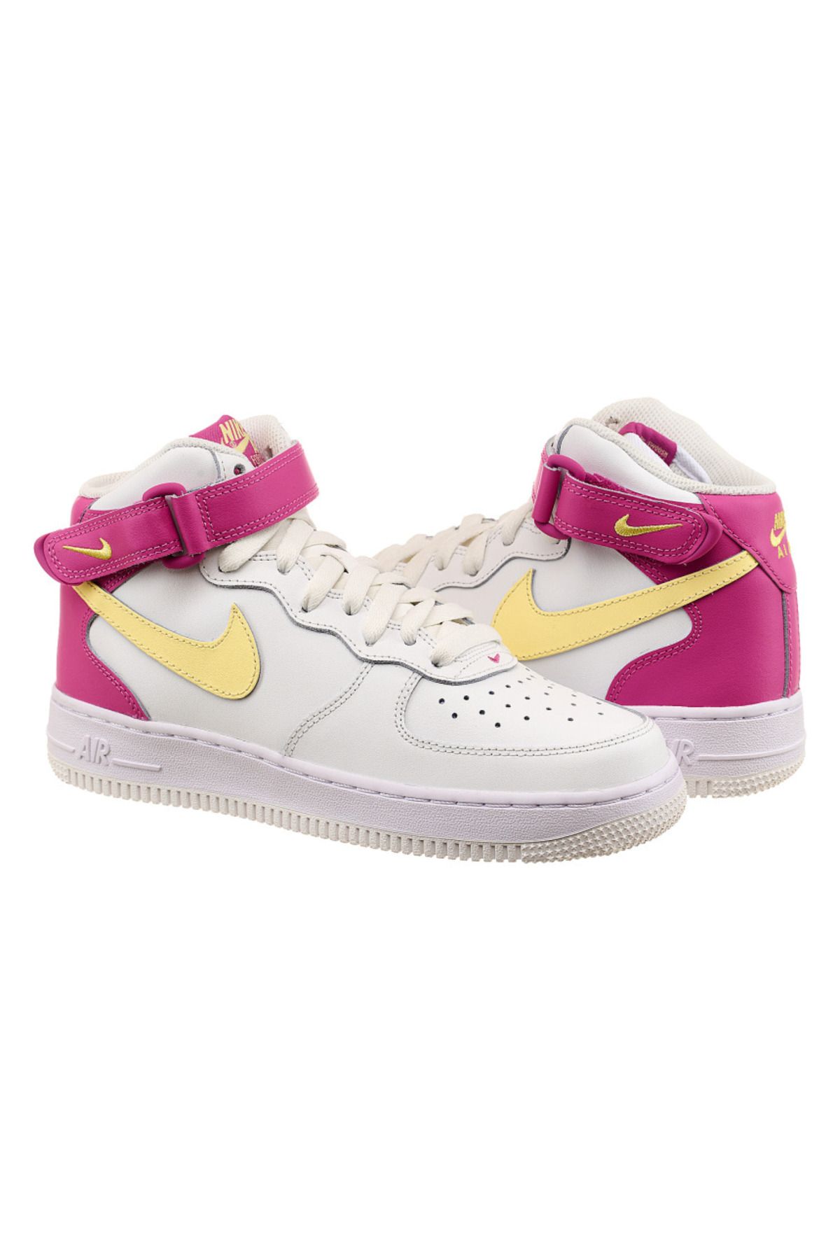 اسنیکر سفید مردانه و زنانه ایرفورس 1 Mid LE اجلاس Citron Tint Nike