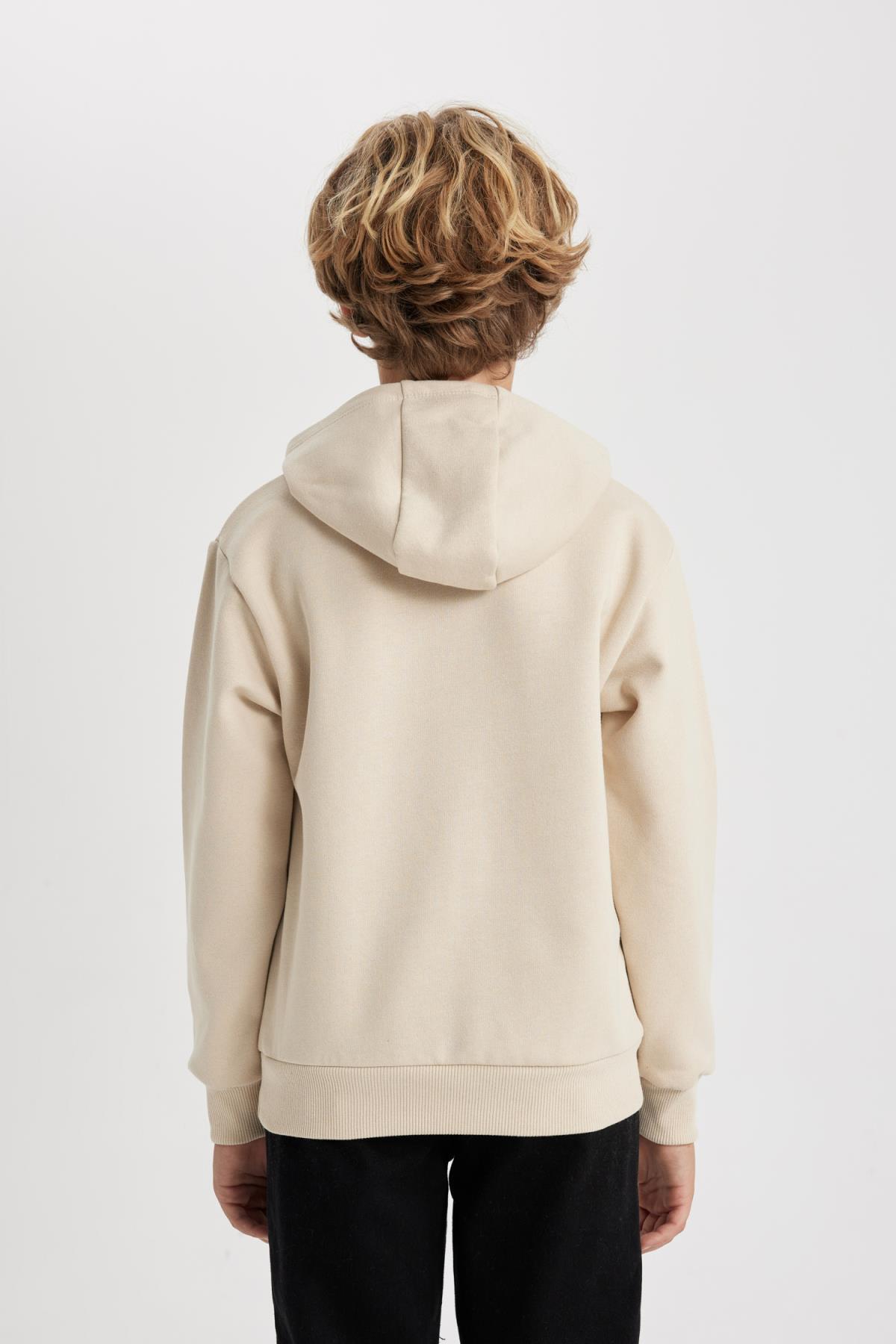 سویشرت پسرانه بژ Defacto | B2219A823WN اورجینال - تصویر 6