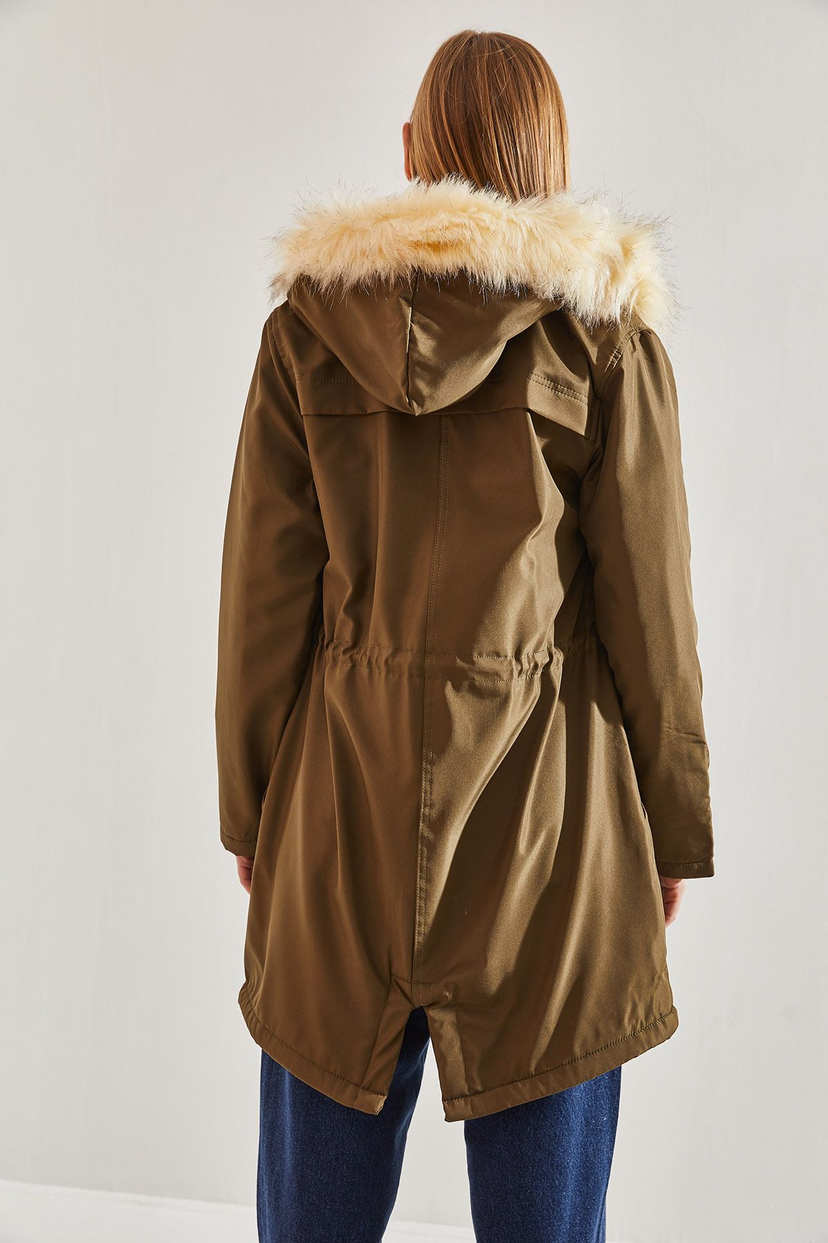 Pimkie hooded faux fur coat sale
