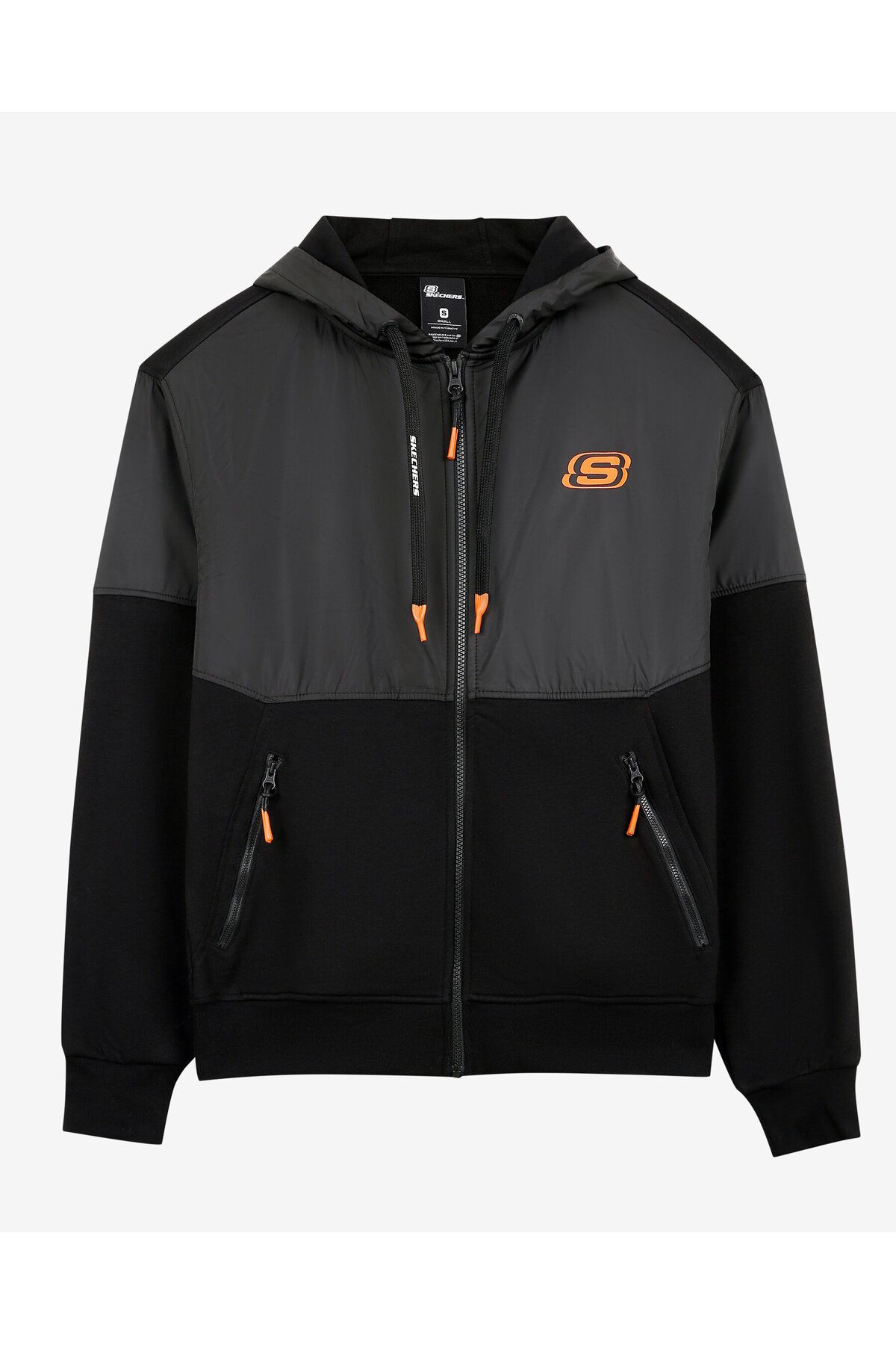 Skechers hoodie shop mens orange