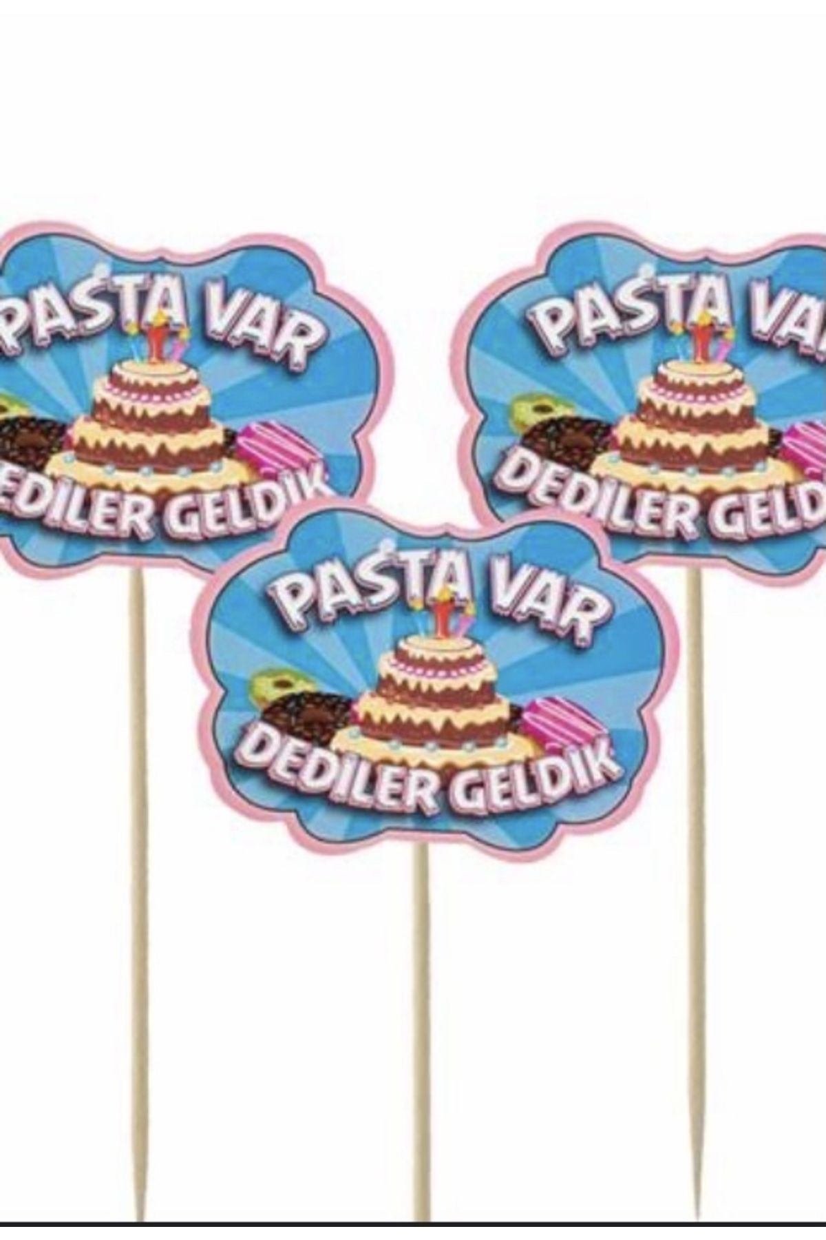 Deniz Party Store Pasta var dediler geldik... Temalı Doğum Günü Konuşma Balonu 5 adet
