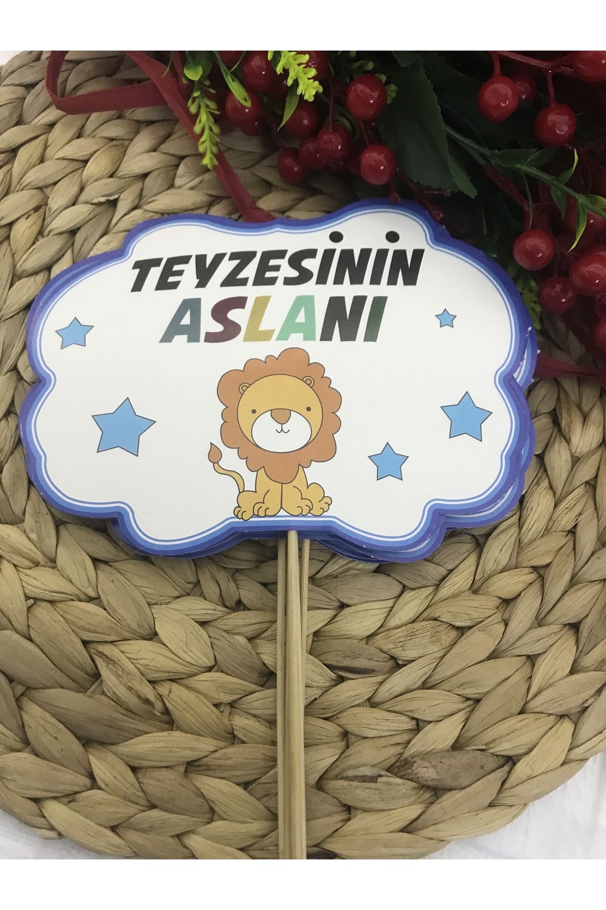 Deniz Party Store TEYZESİNİN ASLANI.... Temalı Konuşma Balonu 5 adet