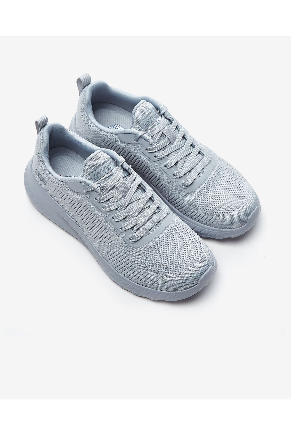 کفش دو و تمرین خاکستری زنانه BOBS FACE OFF های ورزشی LTGY Skechers