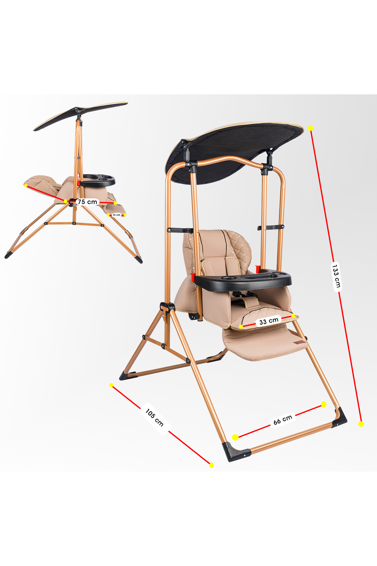 Yeni Doğan Set Paketi 990 Travel Sistem Bebek Arabası 850 Çocuk Salıncağı Salincak 9