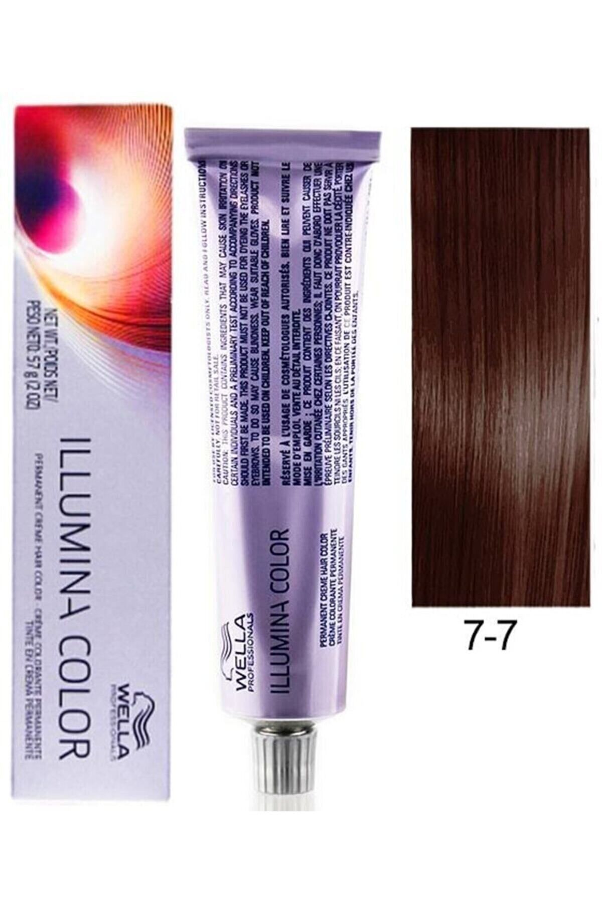 رنگ مو سفید مردانه و زنانه Illumina 7 قهوه ای متوسط 60 میل 28 Wella