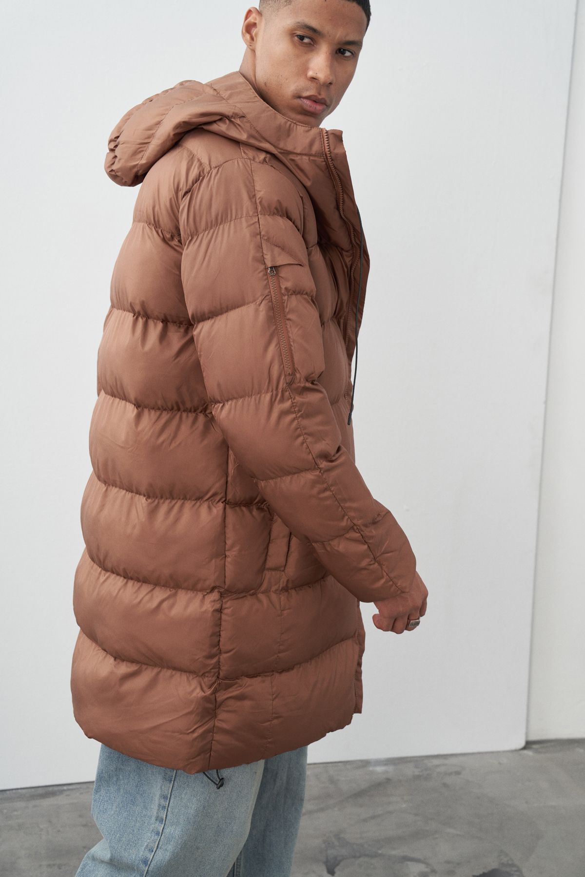 Mink outlet padded coat