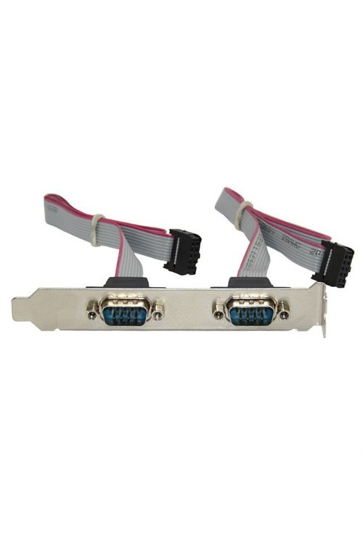 Ti-mesh Serial 9pin Db9 Rs232 Connector Com 2 Port Bracket Cable - 28cm
