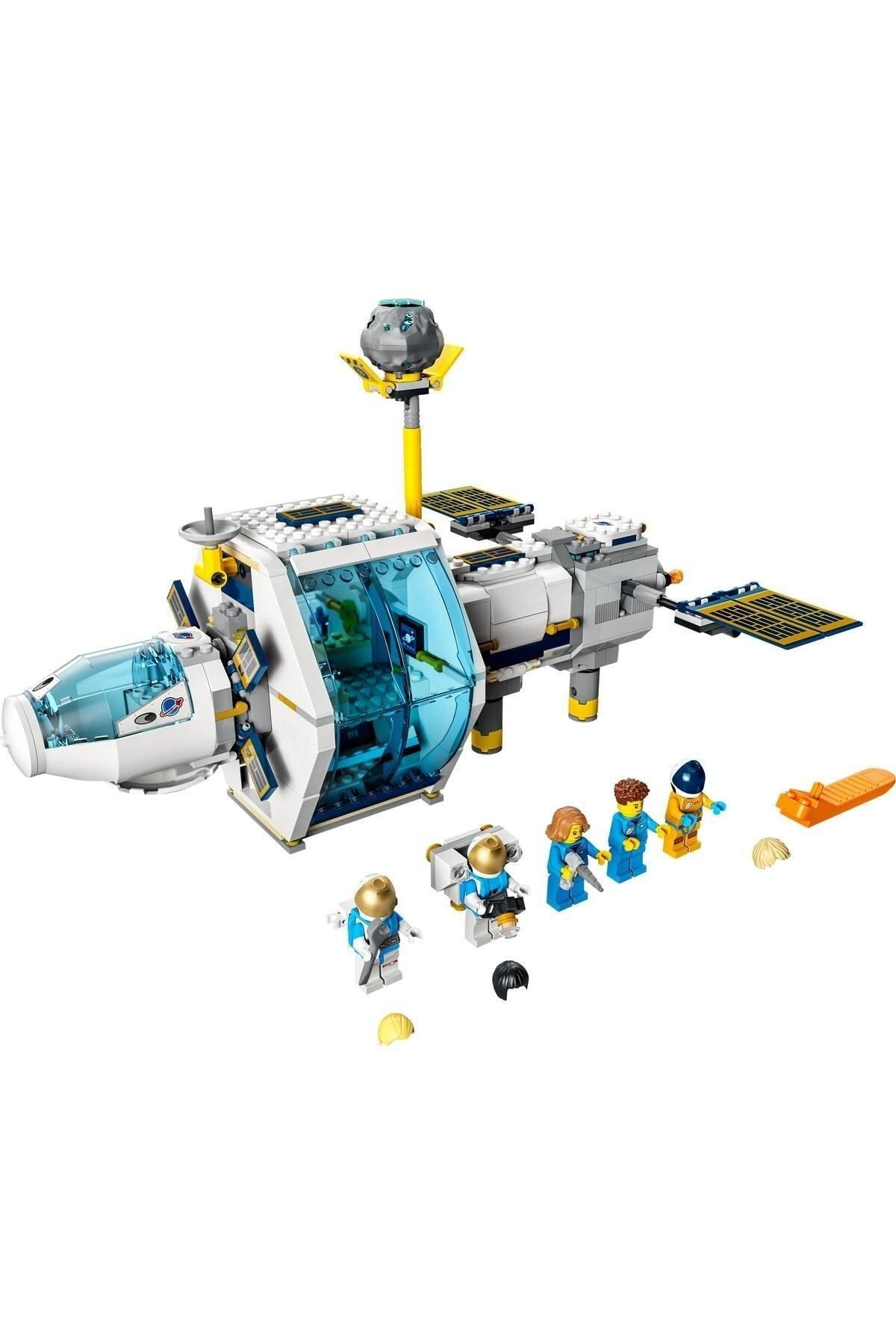 LEGO مجموعه ساخت و ساز اسپیس استیشن شهر ماه 60349 اسباب بازی ساخت و ساز برای کودکان 6 سال و بالاتر (500 قطعه)