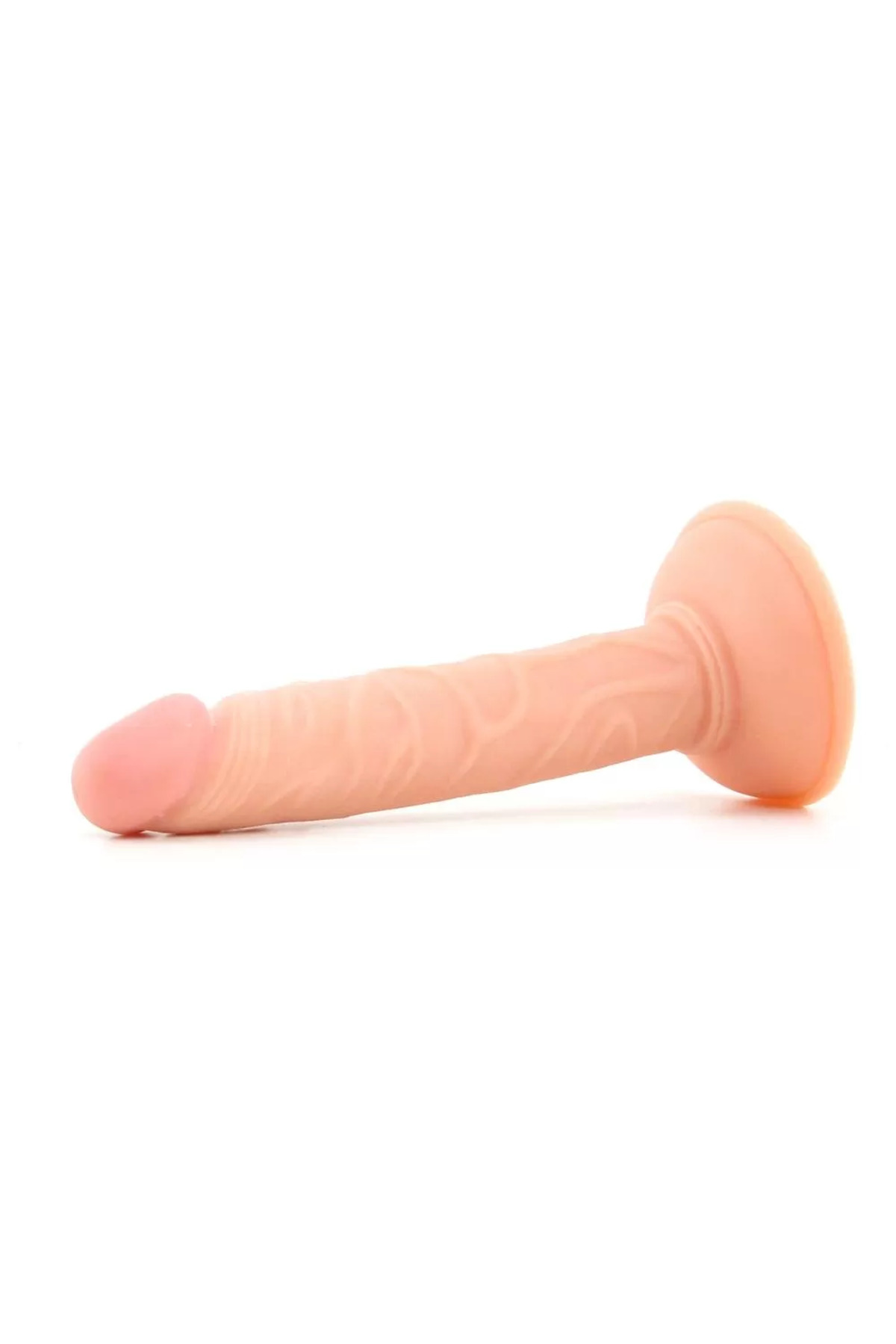 Gerçekçi Yapay Penis 15x2.5 CM Et Doku Vantuzlu Cinsel Oyuncak Vajina Anal Realistik Dildo Vibratör 2